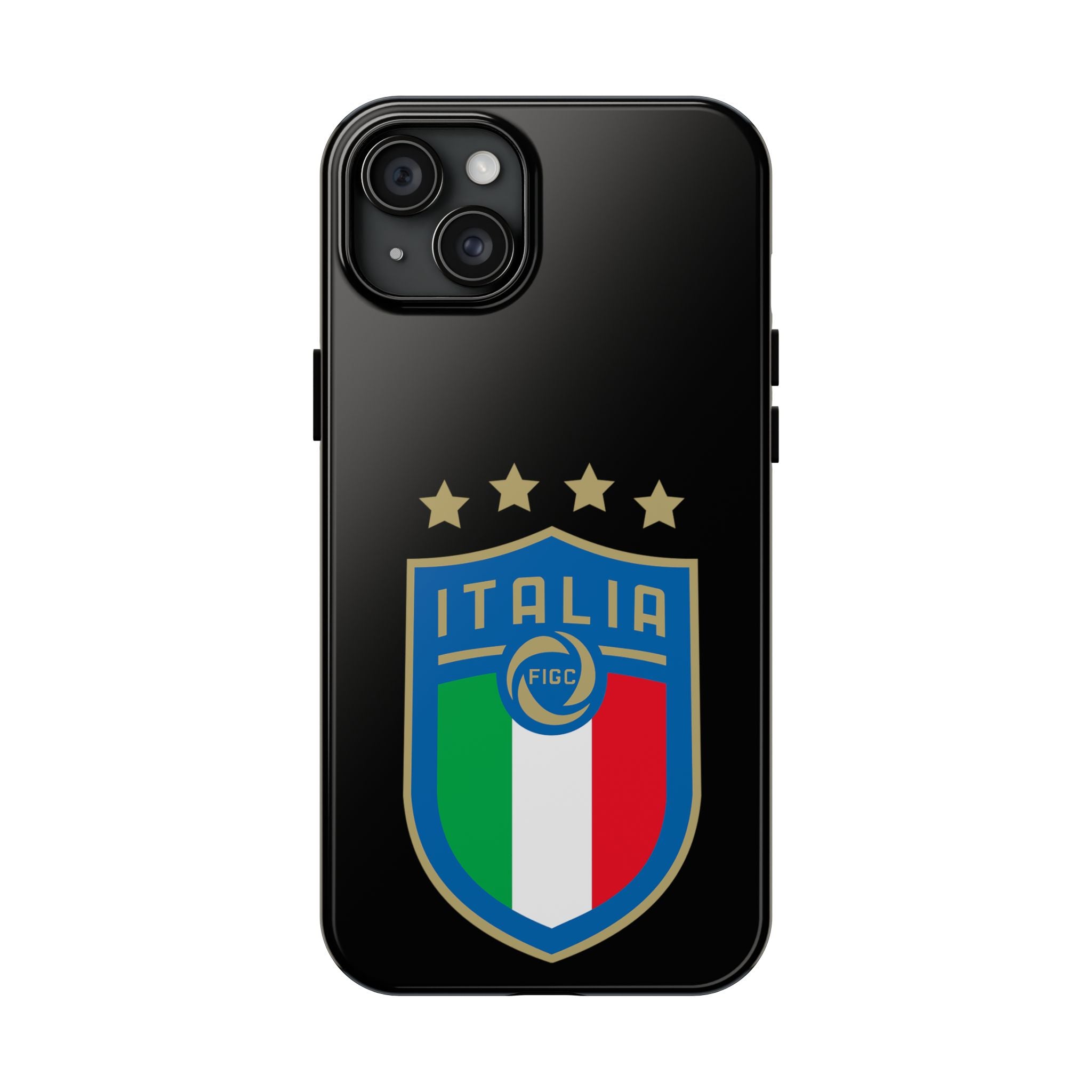Italia Shield Tough Phone Case  Italian Flag Soccer Crest with Four Stars