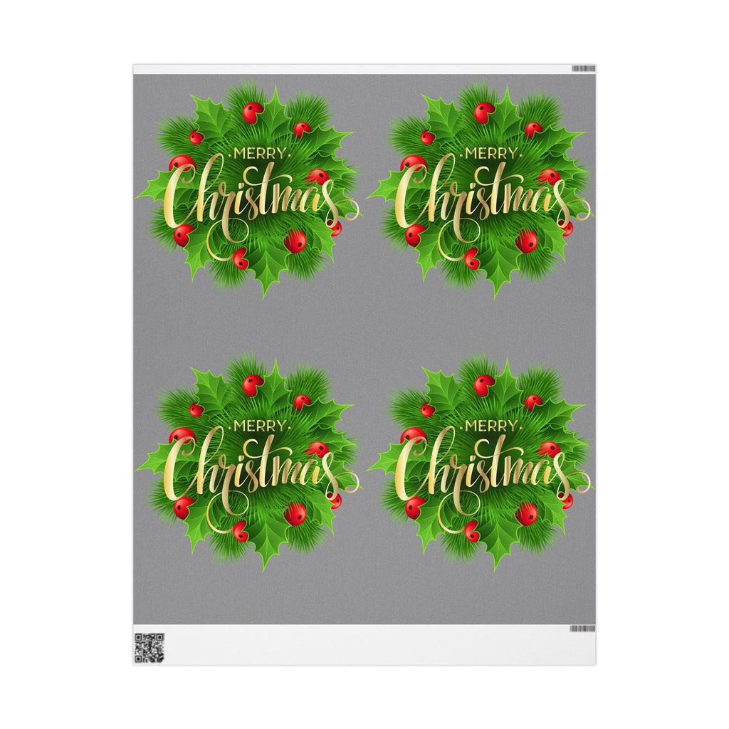Holly & Berries Wrapping Paper  Holiday Gift Wrap Roll