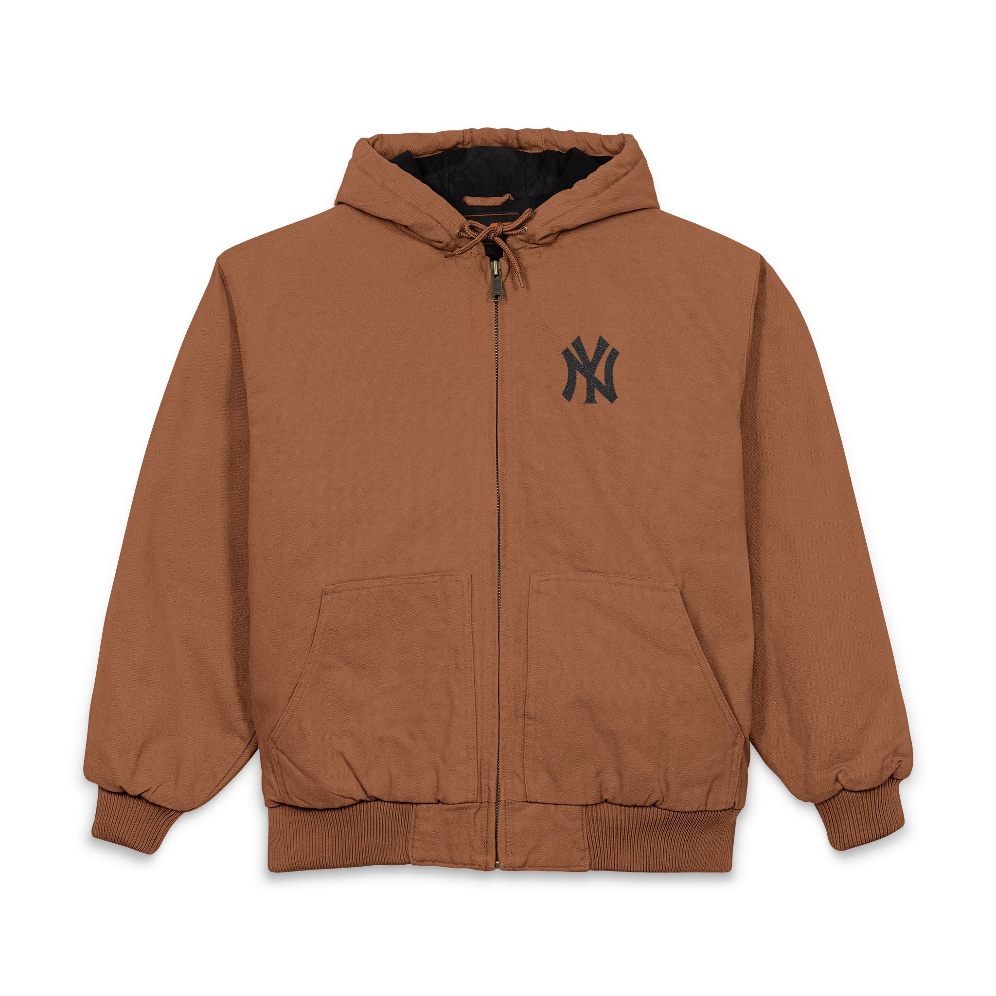 Embroidered Hooded Work Jacket Heavy Duck Cloth Hooded Jacket