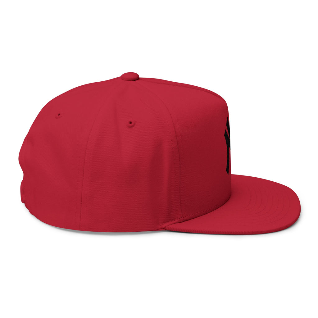 Embroidered Flat Bill Cap  Classic NY Logo Snapback