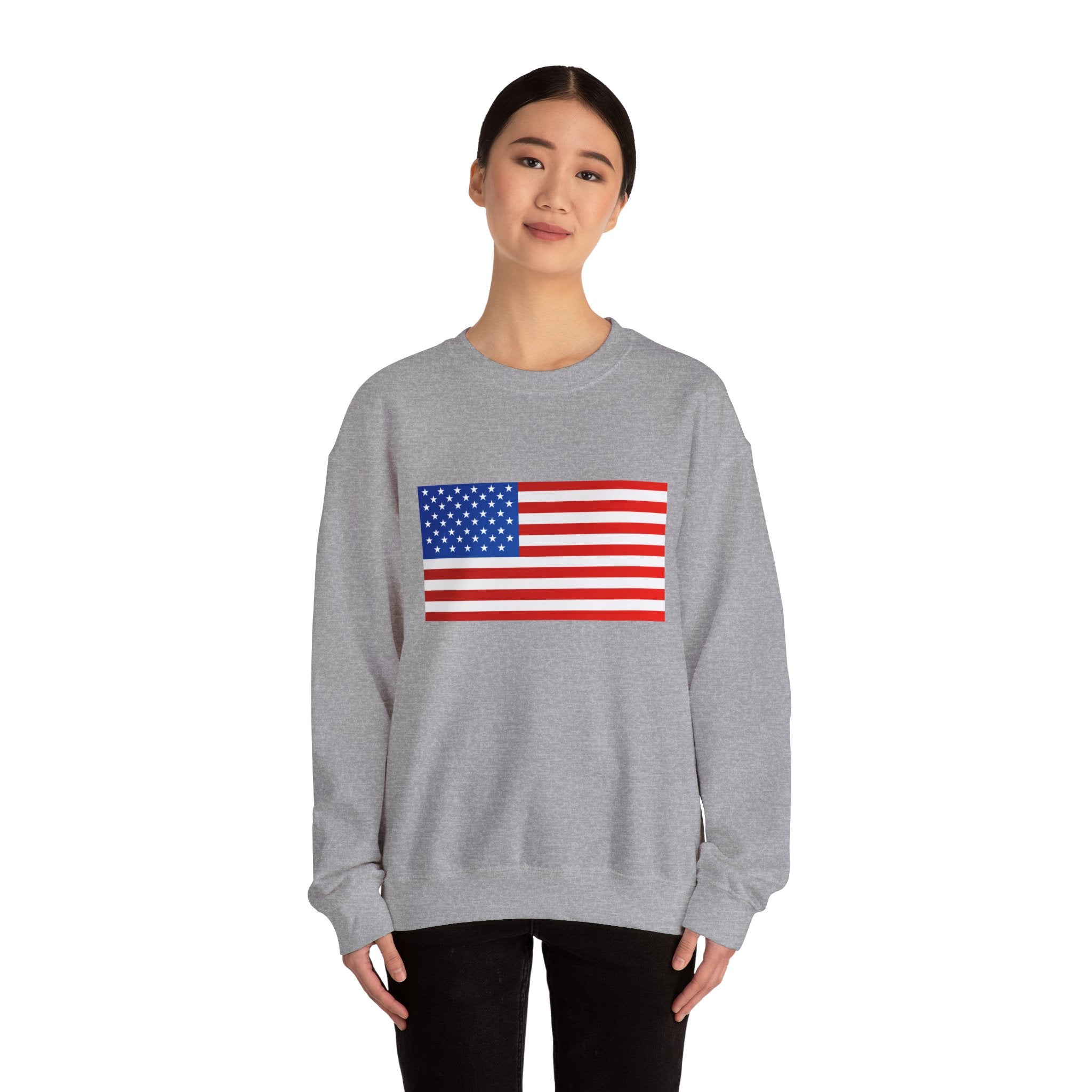 American Flag Sweatshirt | USA Stars Stripes Patriotic Crewneck