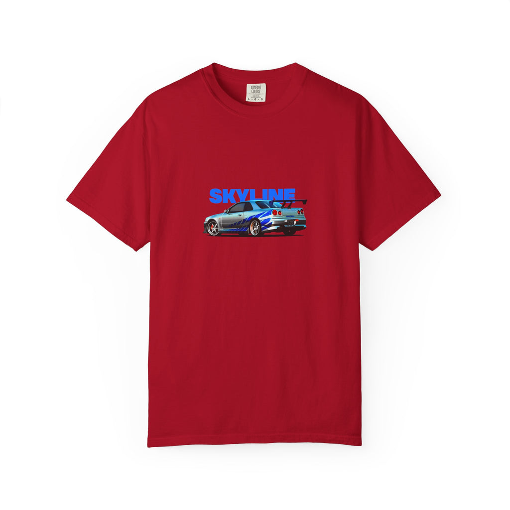 Nissan Skyline R34 Car T-shirt Vintage JDM Racing Tee