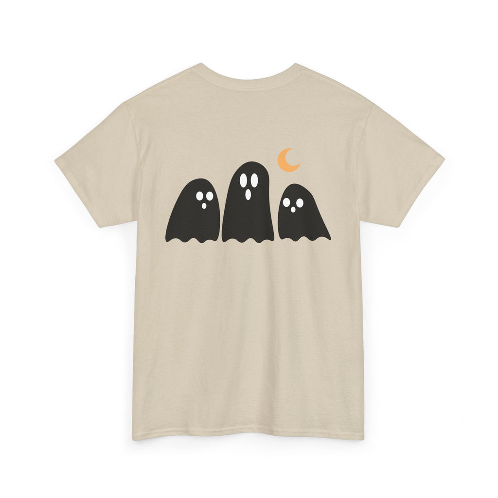 Spooky Ghost Halloween Cotton T-Shirt, Autumn Fashion Surprise for Women and Men, Unisex Tee, Scary Ghost Tee, Halloween Shirt, Fall Fashion