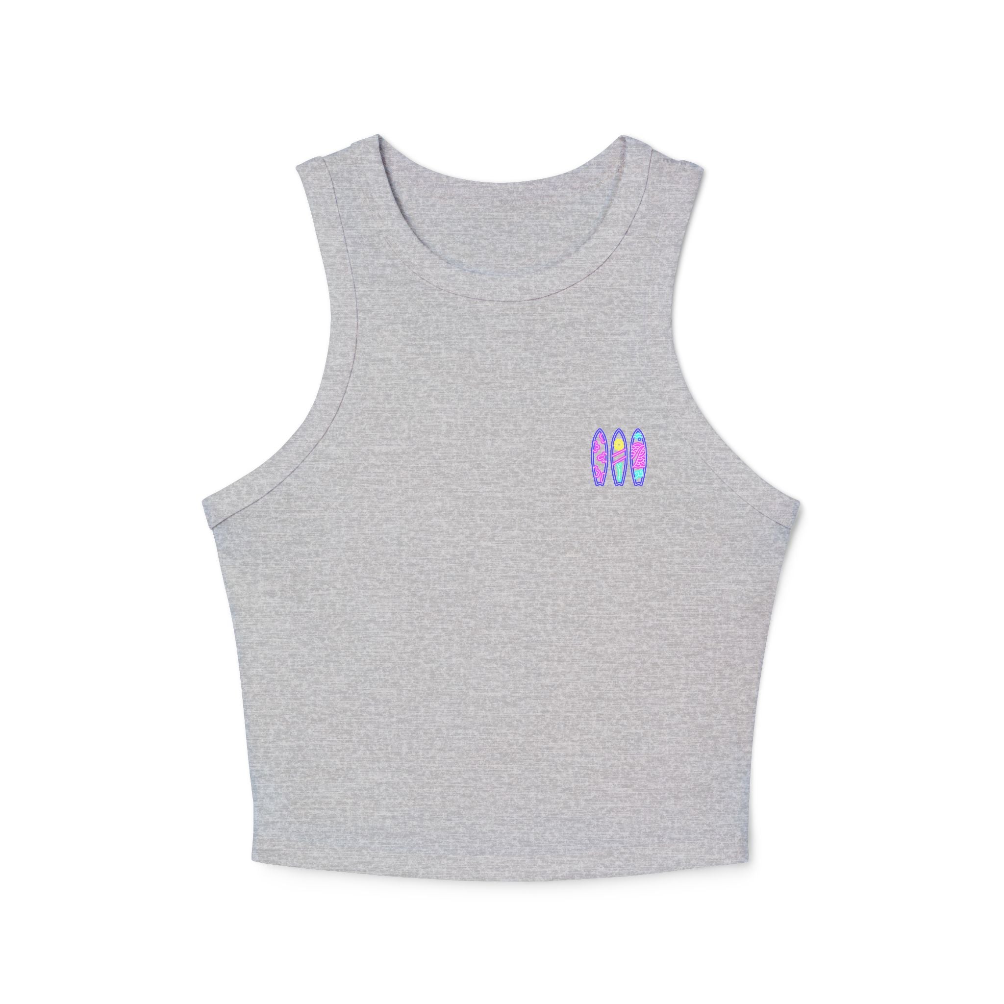 Surfboard Graphic Racer Tank Top — "Miami" Cute Beach Vibes