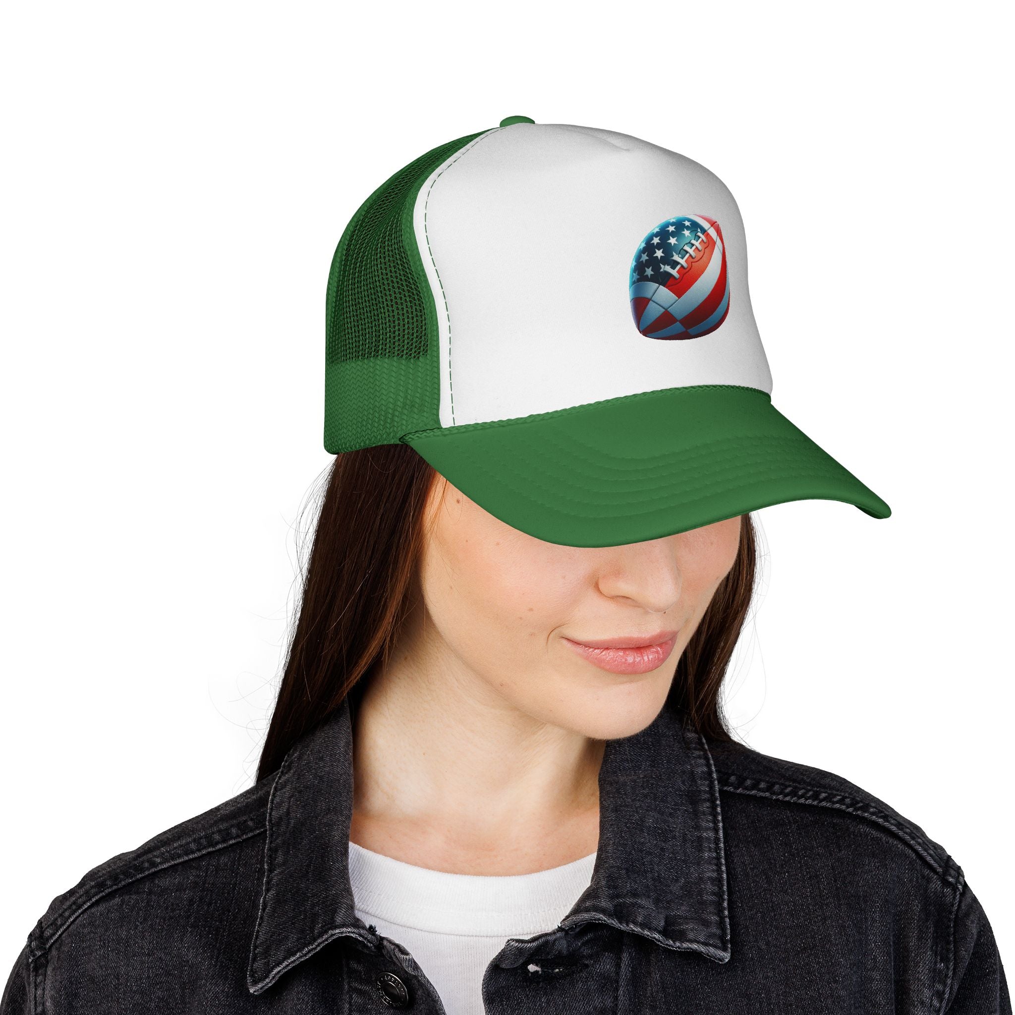 American Football Trucker Cap  Retro Gridiron Hat