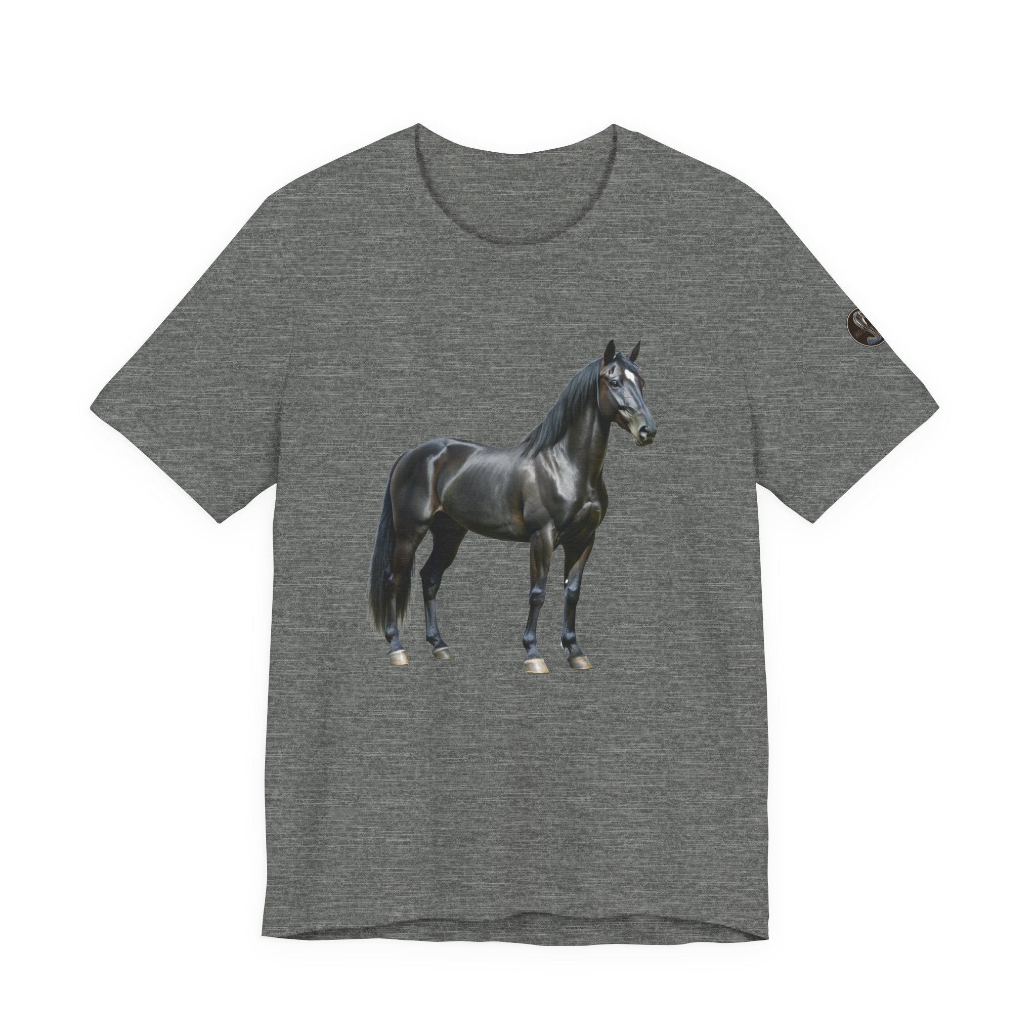 Black Mustang Horse and Classic Mustang Car Tee | Vintage Muscle Car Shirt