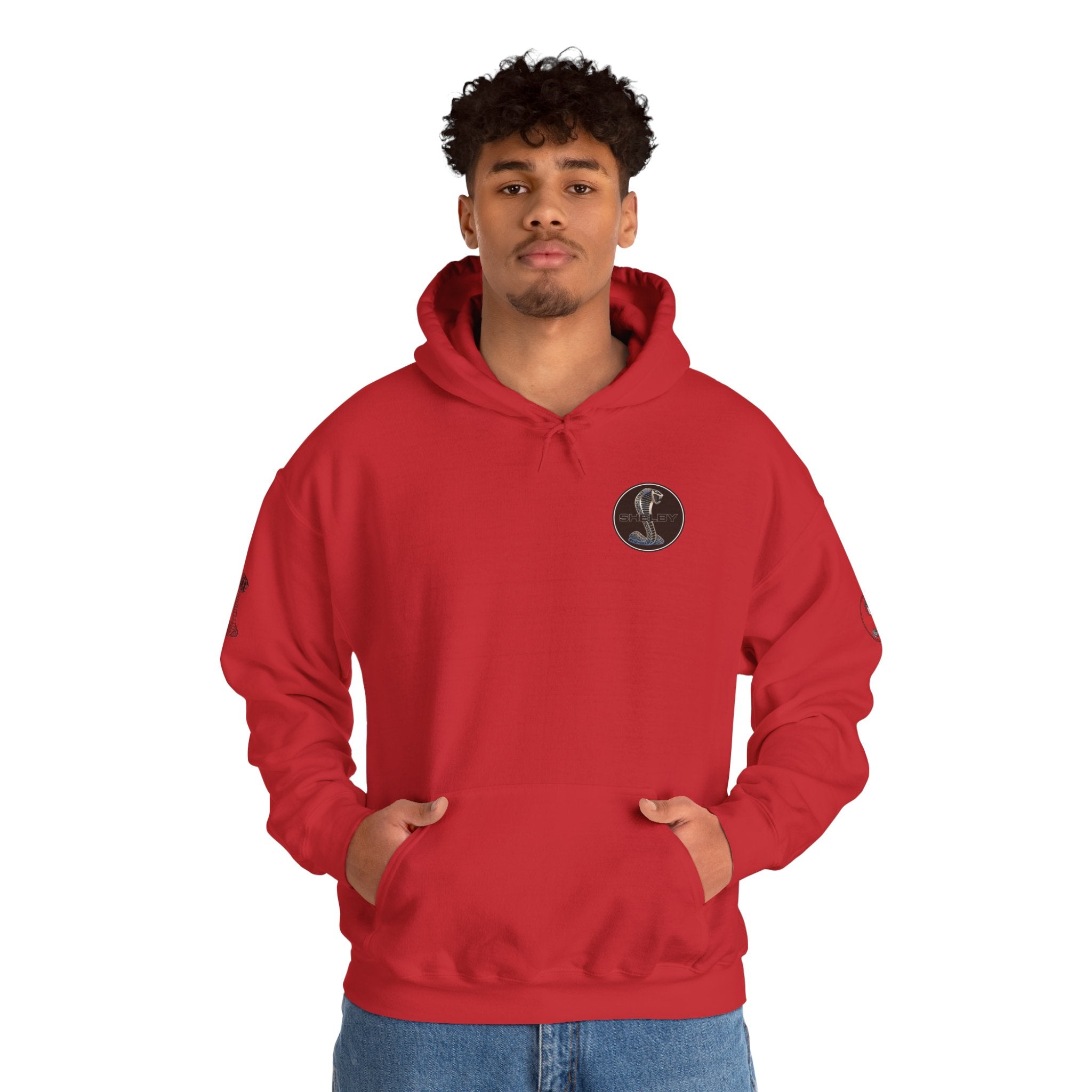 Classic Mustang Hoodie  Vintage Blue Pony Car Pullover