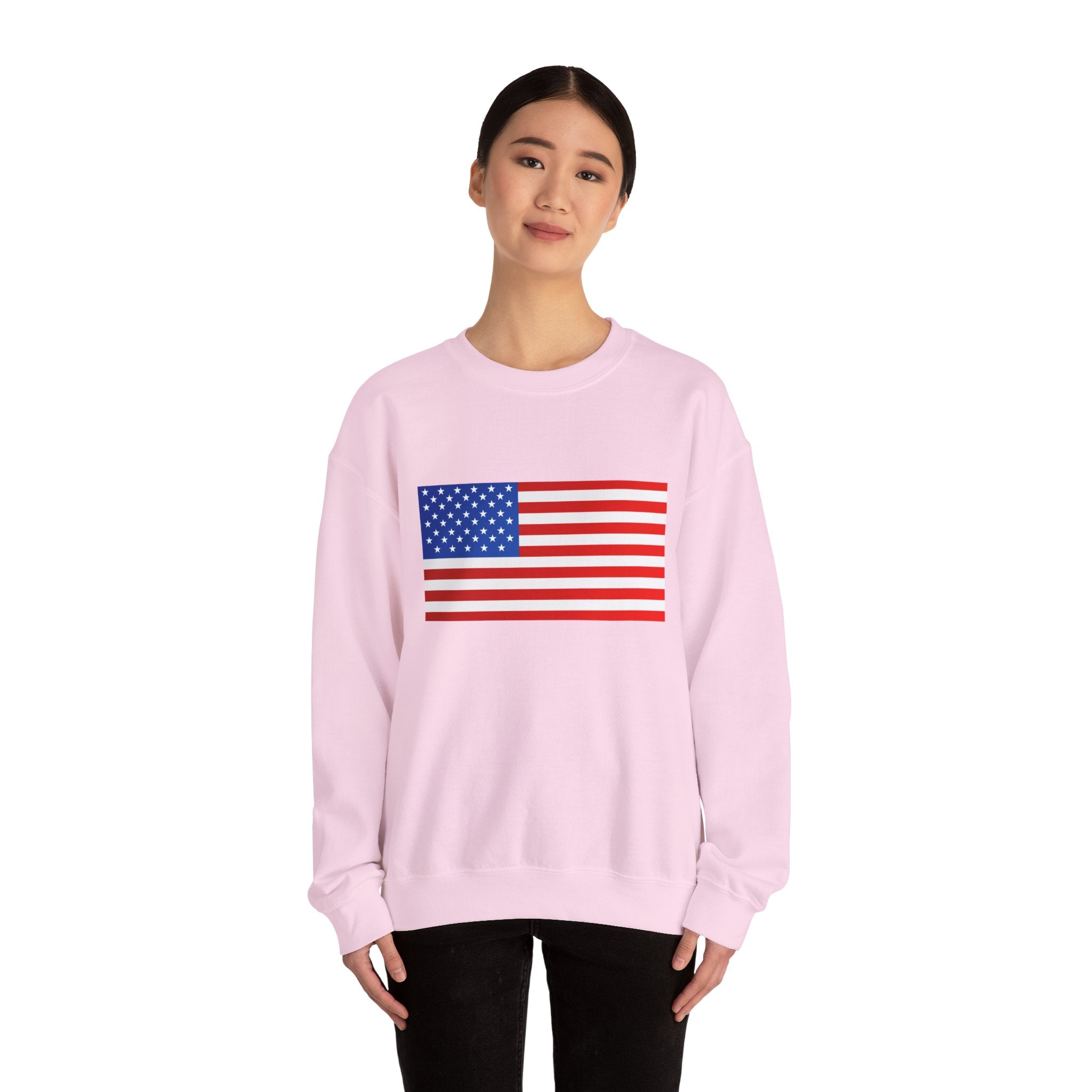 American Flag Sweatshirt | USA Stars Stripes Patriotic Crewneck
