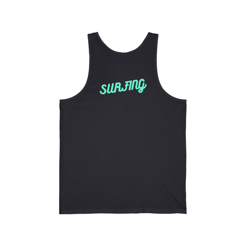 Surfboard Graphic Tank Top Tropical Sunset Surfing Design