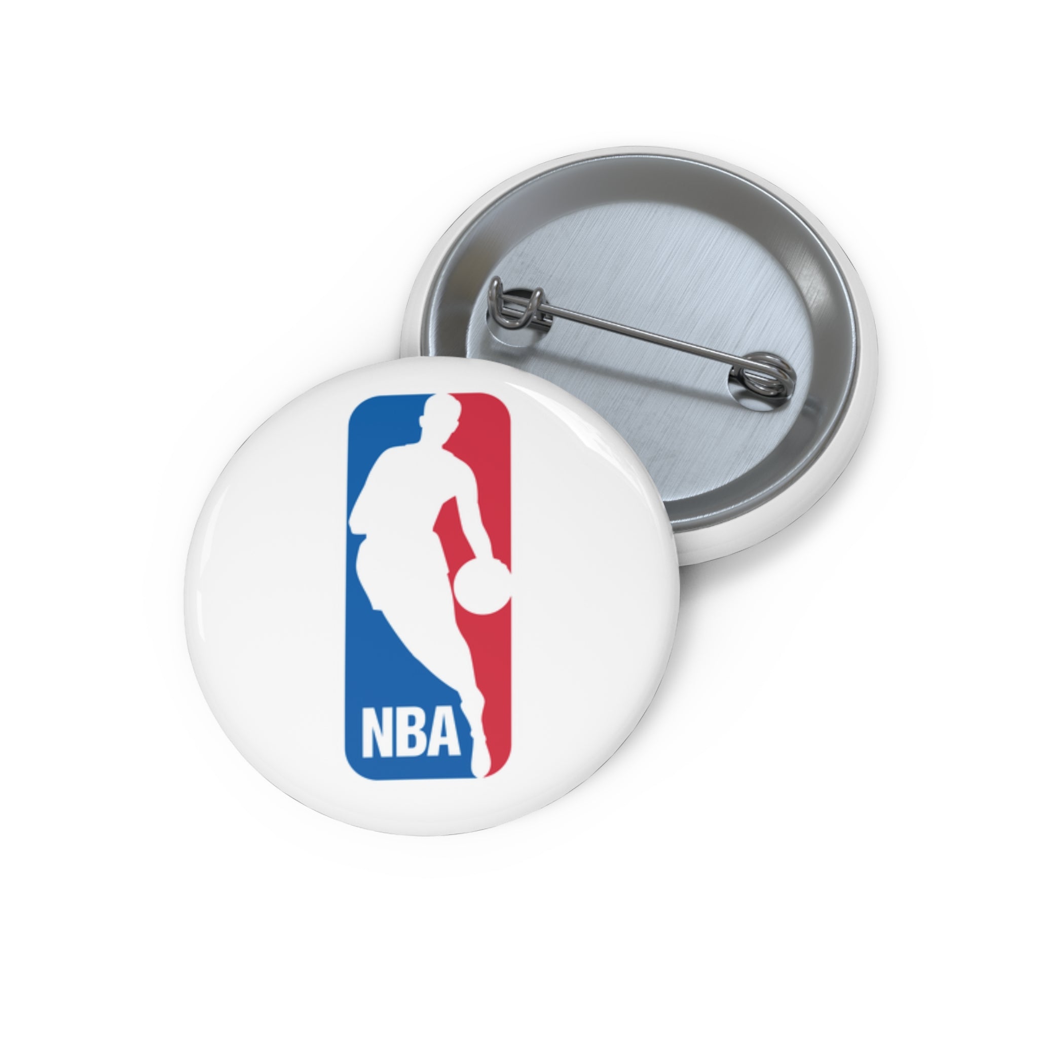 NBA Logo Pin Button — Basketball Fan Lapel Button