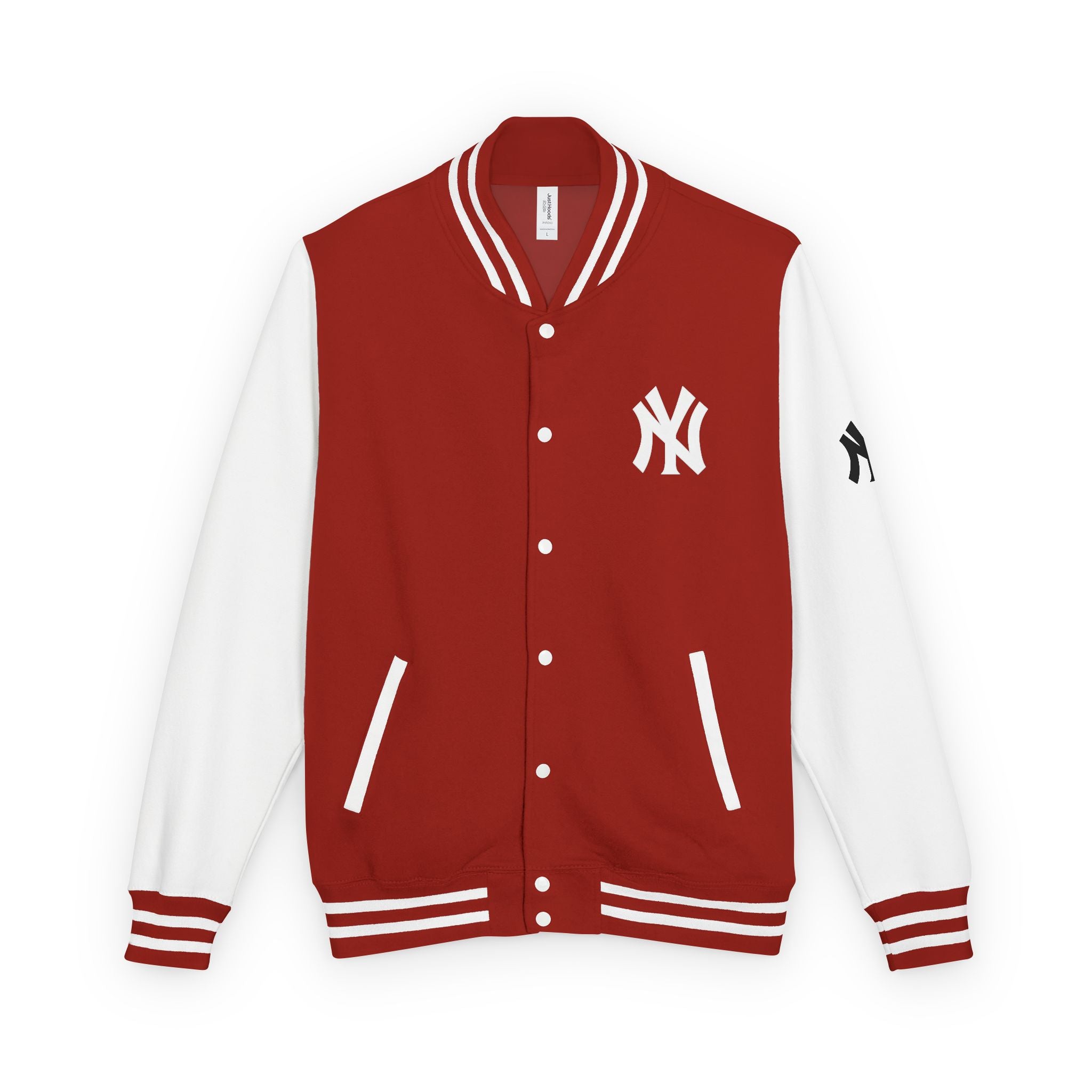 New York Letterman Jacket  Red & White Varsity Bomber