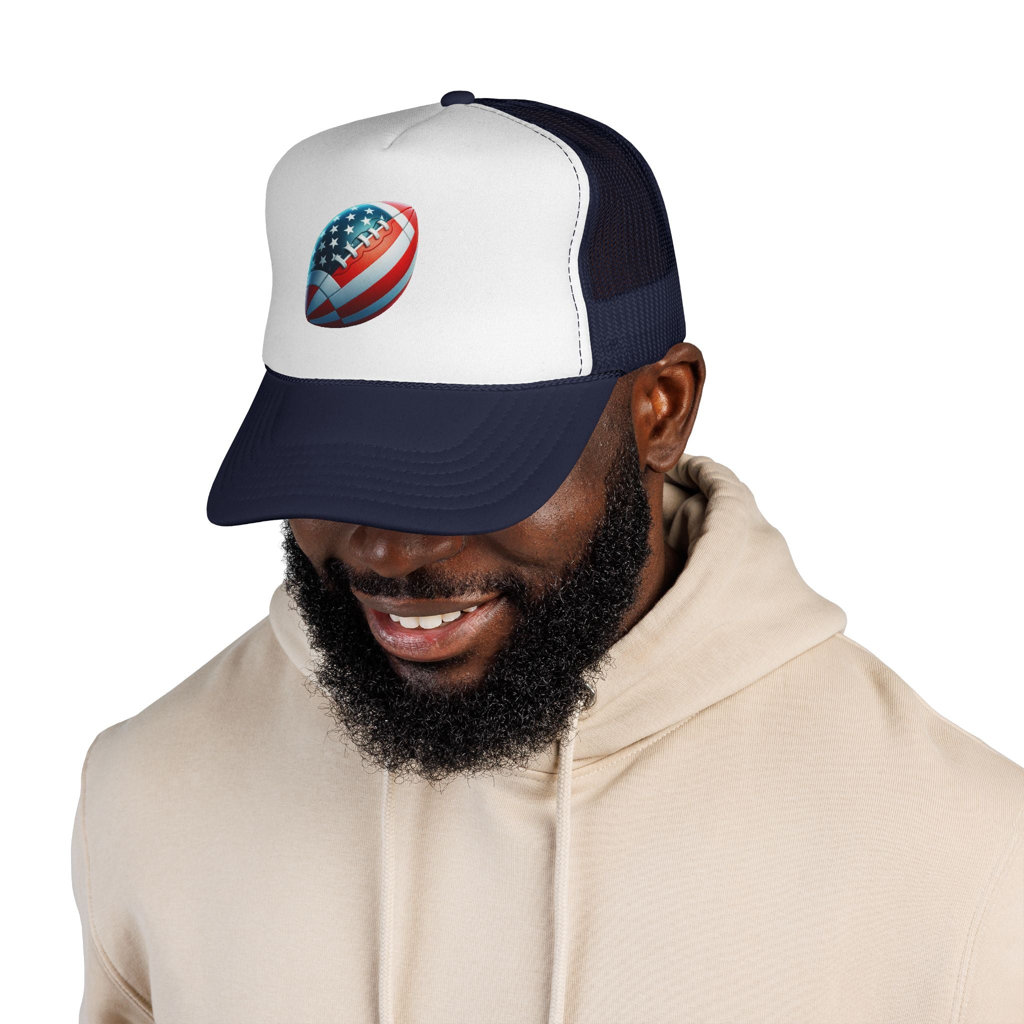American Football Trucker Cap  Retro Gridiron Hat