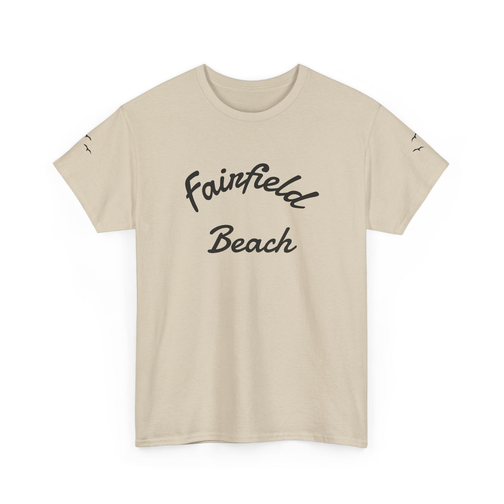 Fairfield Beach Unisex Heavy Cotton Tee, Comfortable Casual T-Shirt, Summer Vibe Shirt, Gifts for Beach Lovers, Relaxed Fit Tee