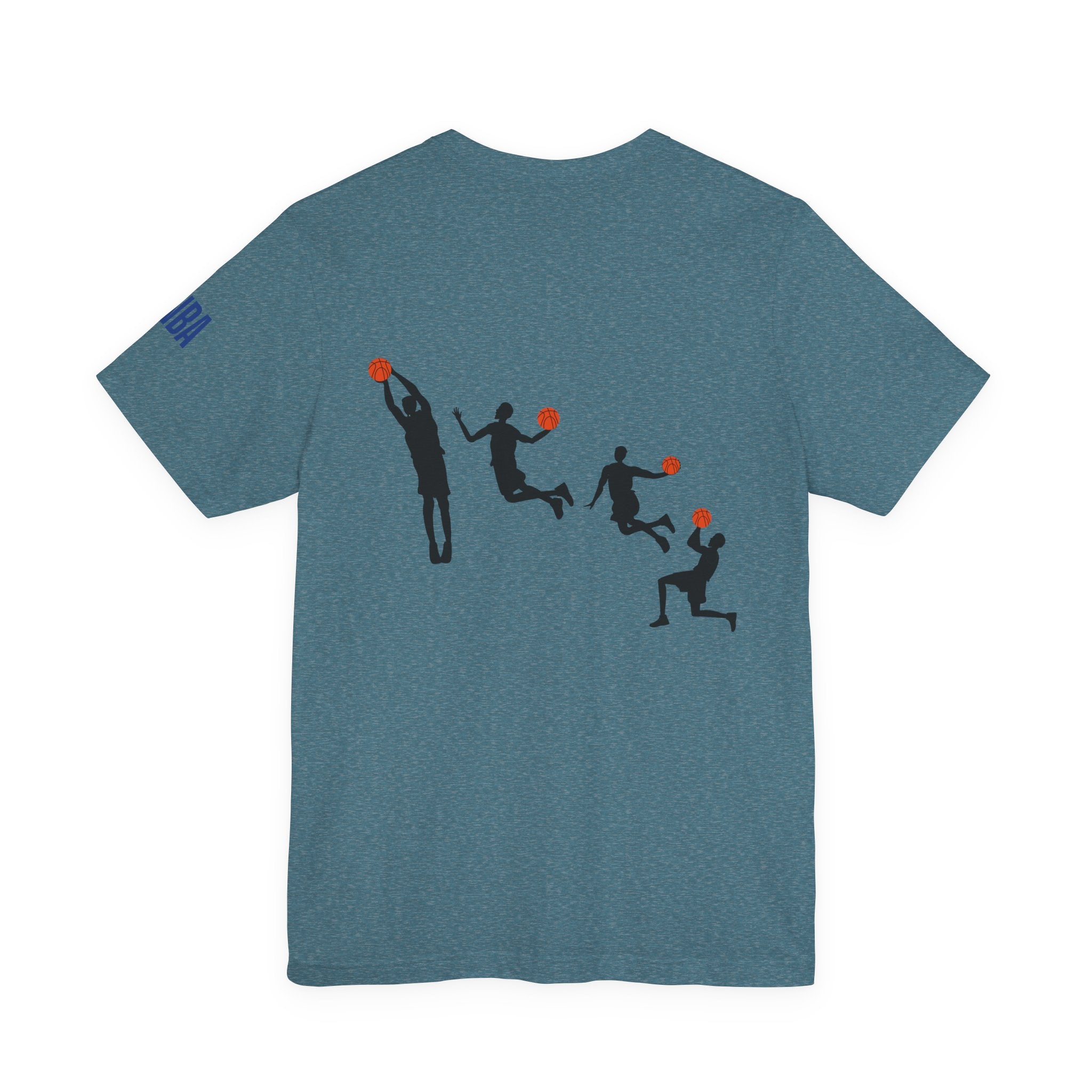Basketball Silhouette Tee Hoop and Dunk Action