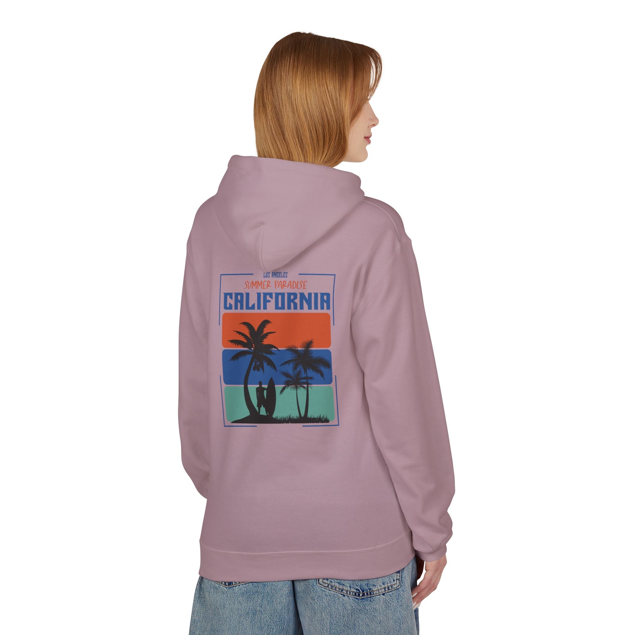 California Sunset Surf Hoodie  Summer Vacation Beach Pullover