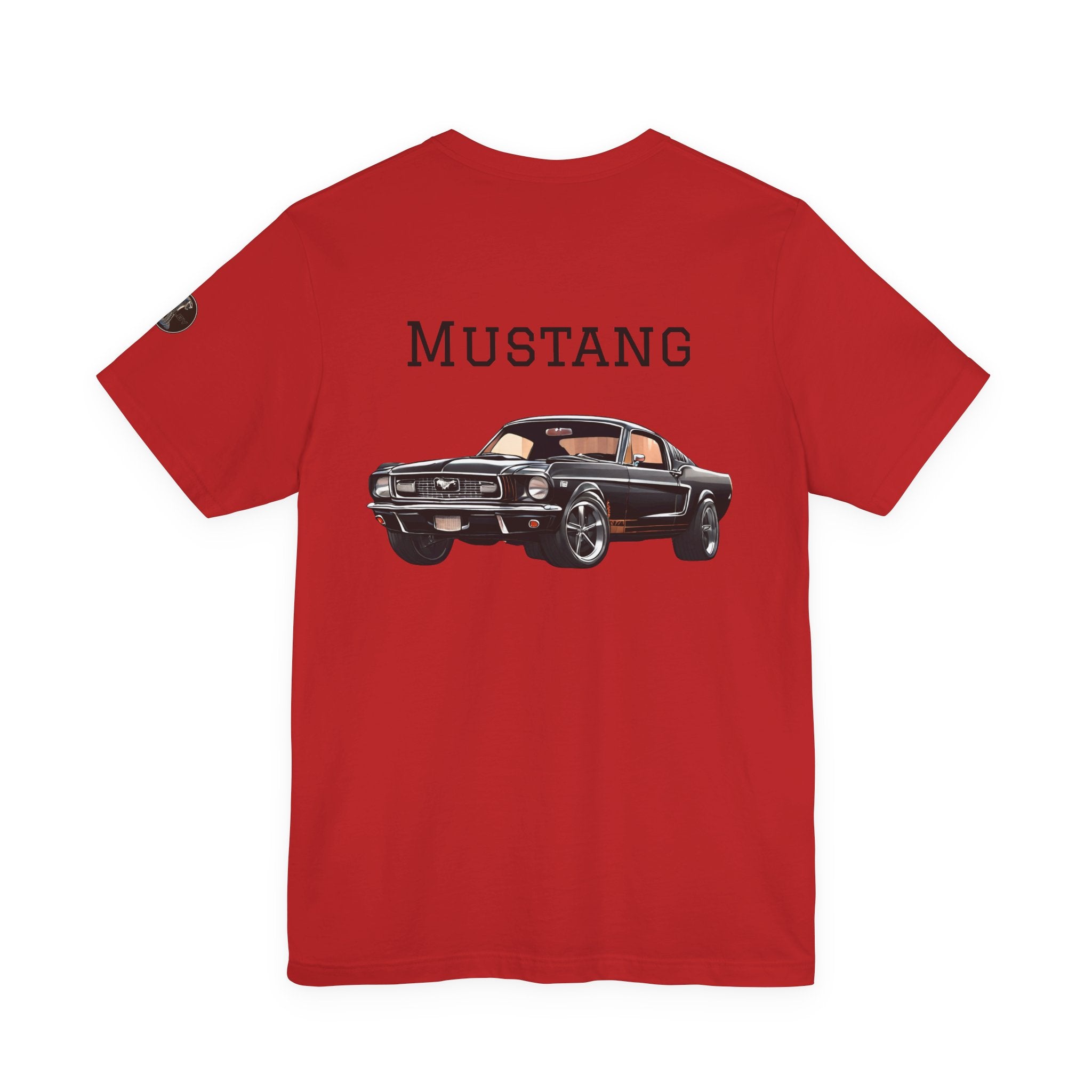 Black Mustang Horse and Classic Mustang Car Tee | Vintage Muscle Car Shirt