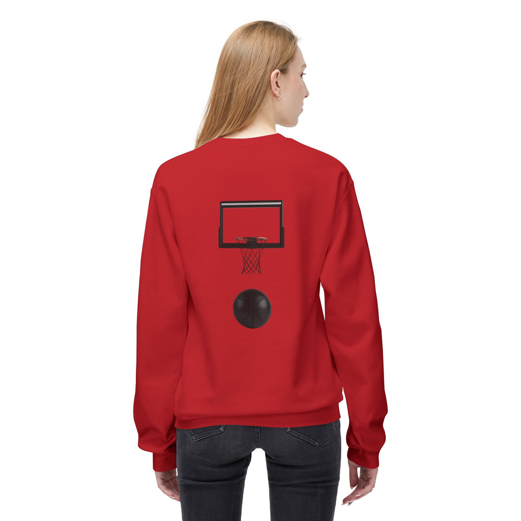 Basketball Players Sweatshirt Front Dribble Back Hoop Graphic