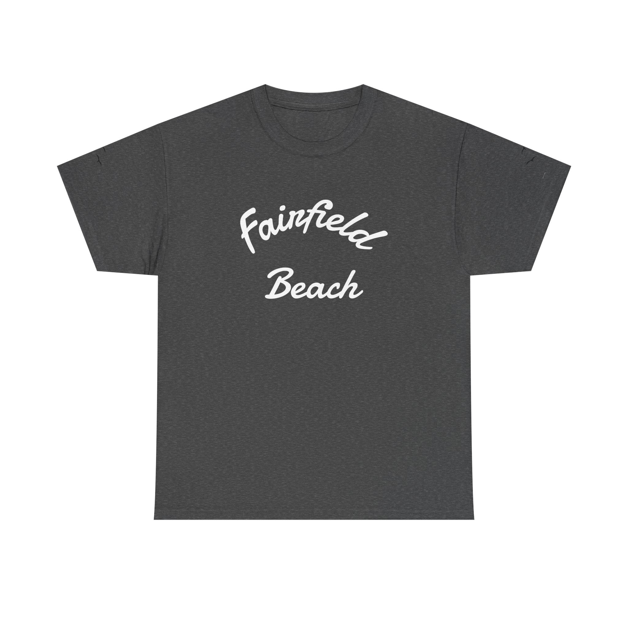 Fairfield Beach Unisex Heavy Cotton Tee, Comfortable Casual T-Shirt, Summer Vibe Shirt, Gifts for Beach Lovers, Relaxed Fit Tee
