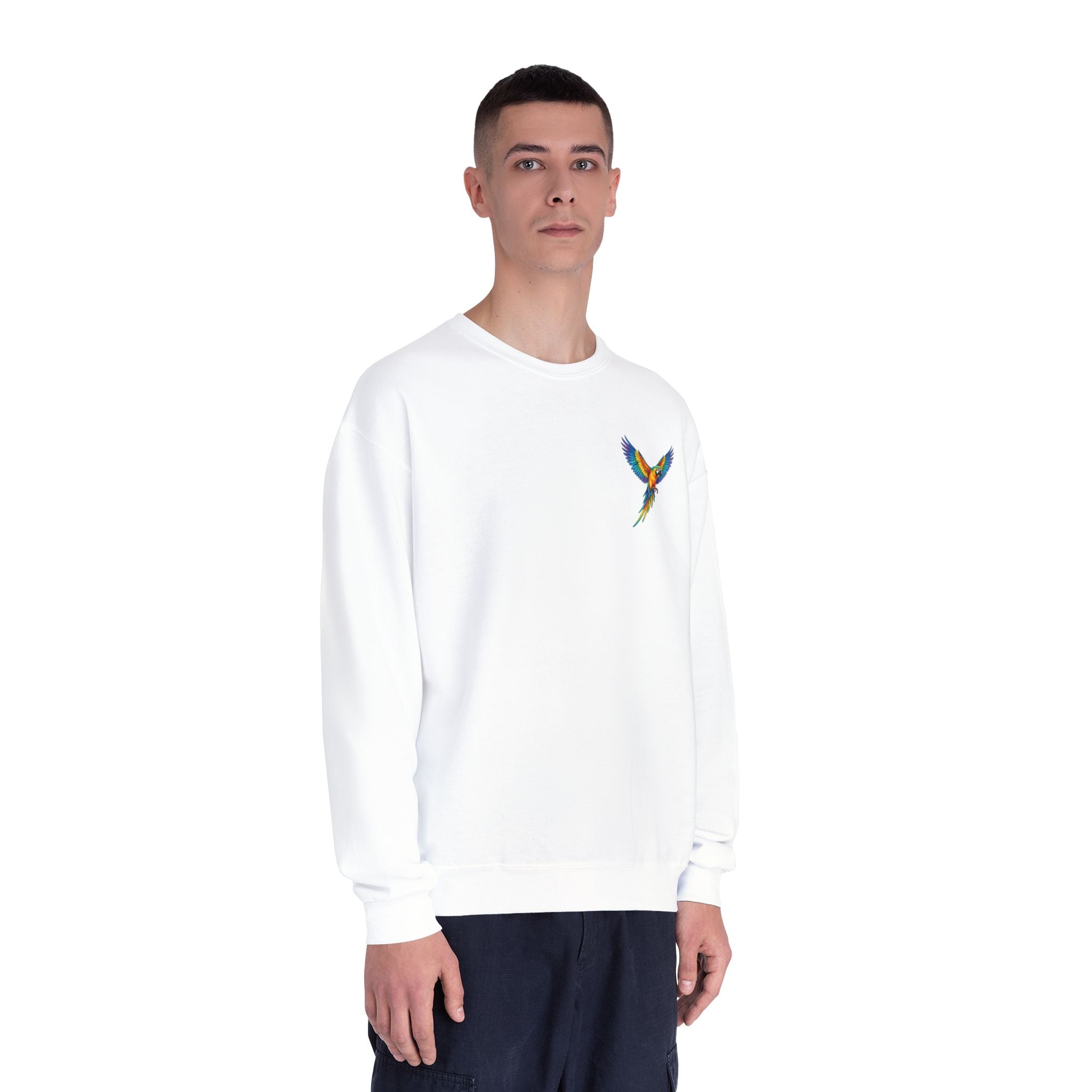 Tropical Beach Icons Sweatshirt Hummingbird Chest