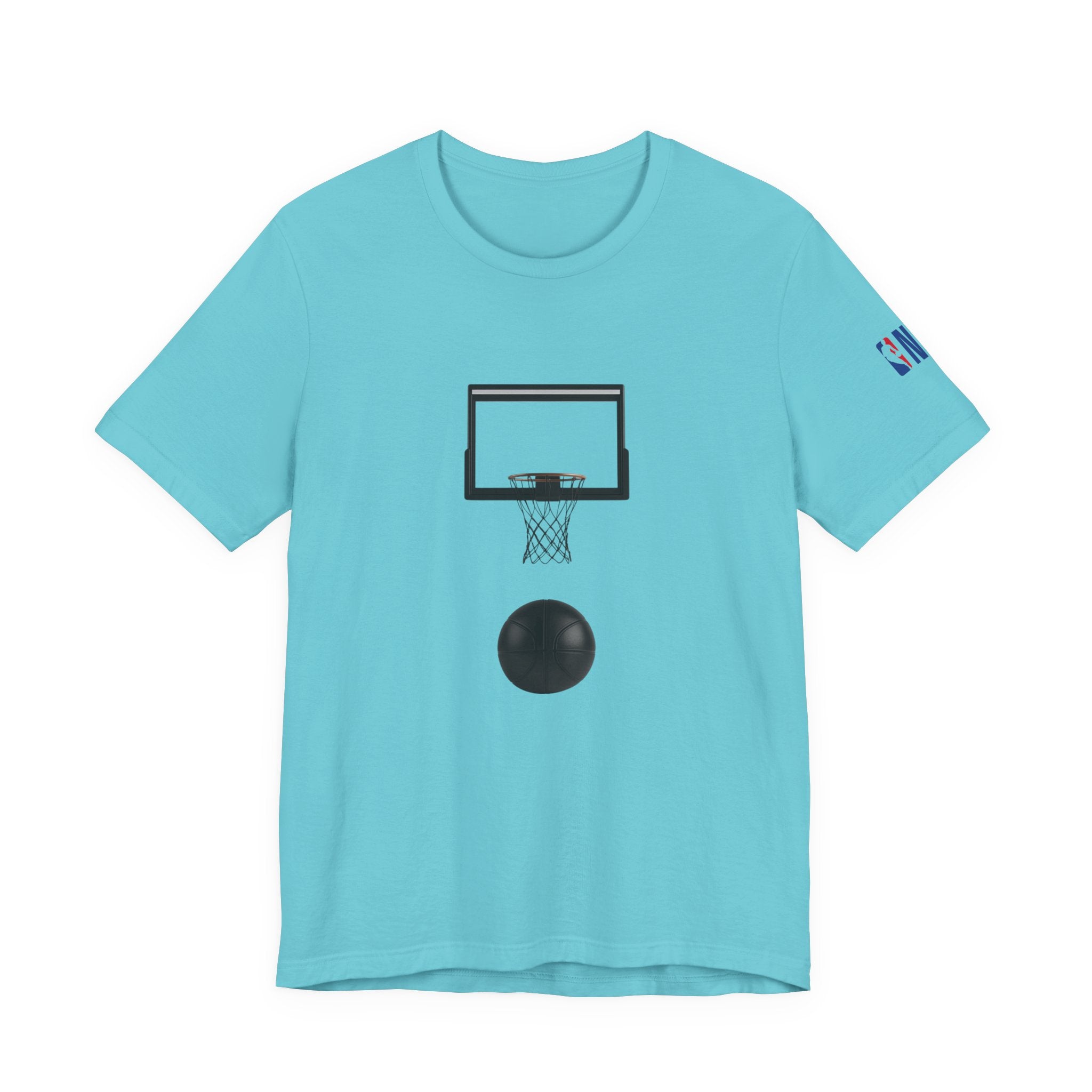 Basketball Silhouette Tee Hoop and Dunk Action