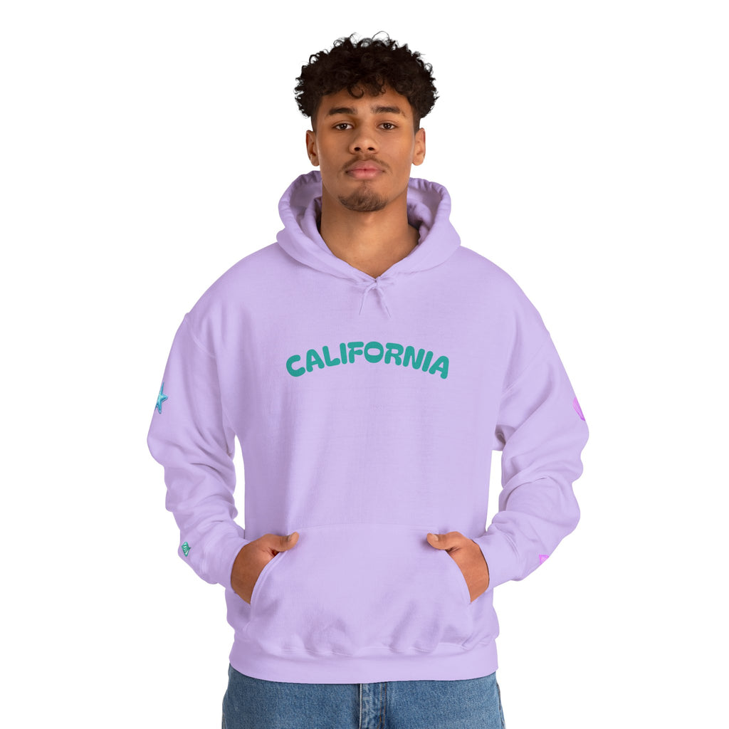 California Palm Tree Hoodie | Beach Island Graphic, Sleeve Icons