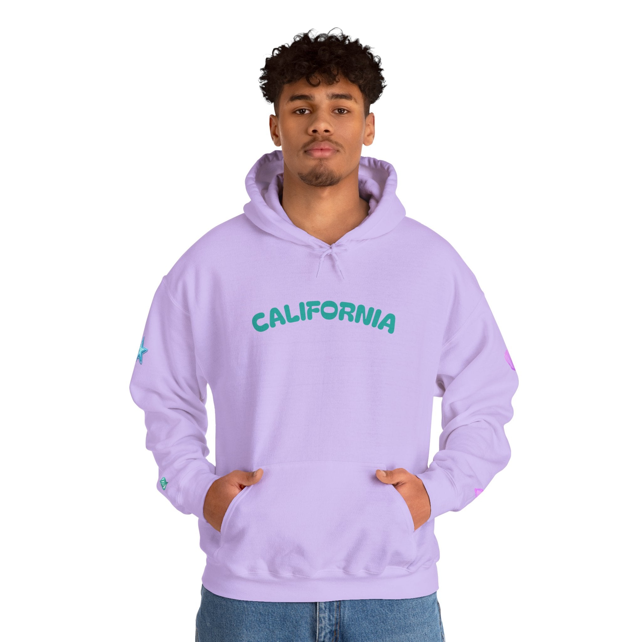 California Palm Tree Hoodie | Beach Island Graphic, Sleeve Icons