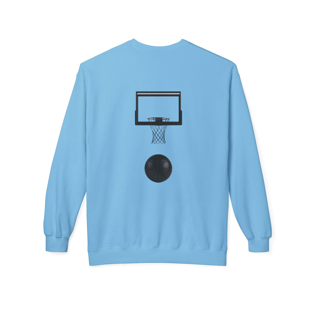 Basketball Players Sweatshirt Front Dribble Back Hoop Graphic