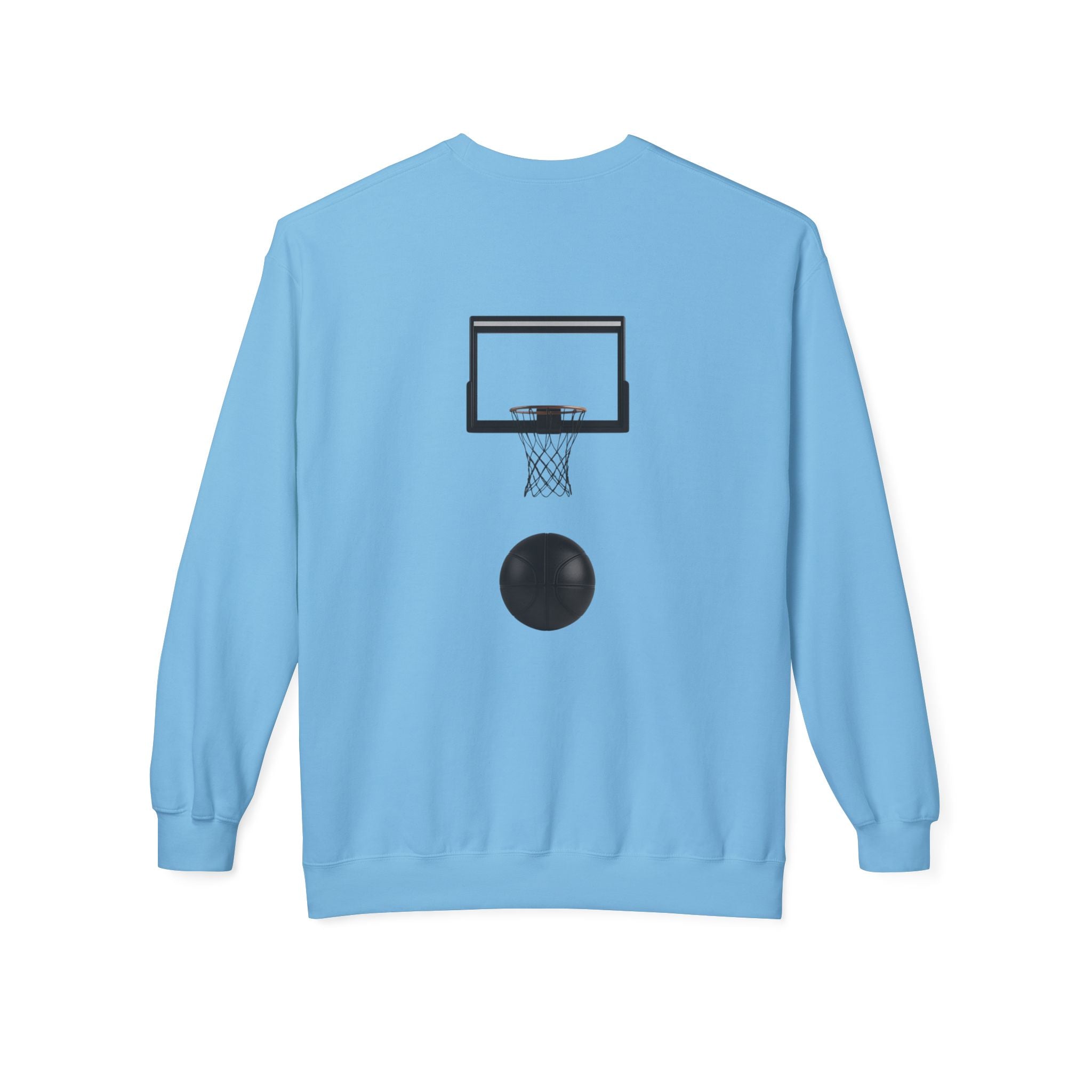 Basketball Players Sweatshirt Front Dribble Back Hoop Graphic