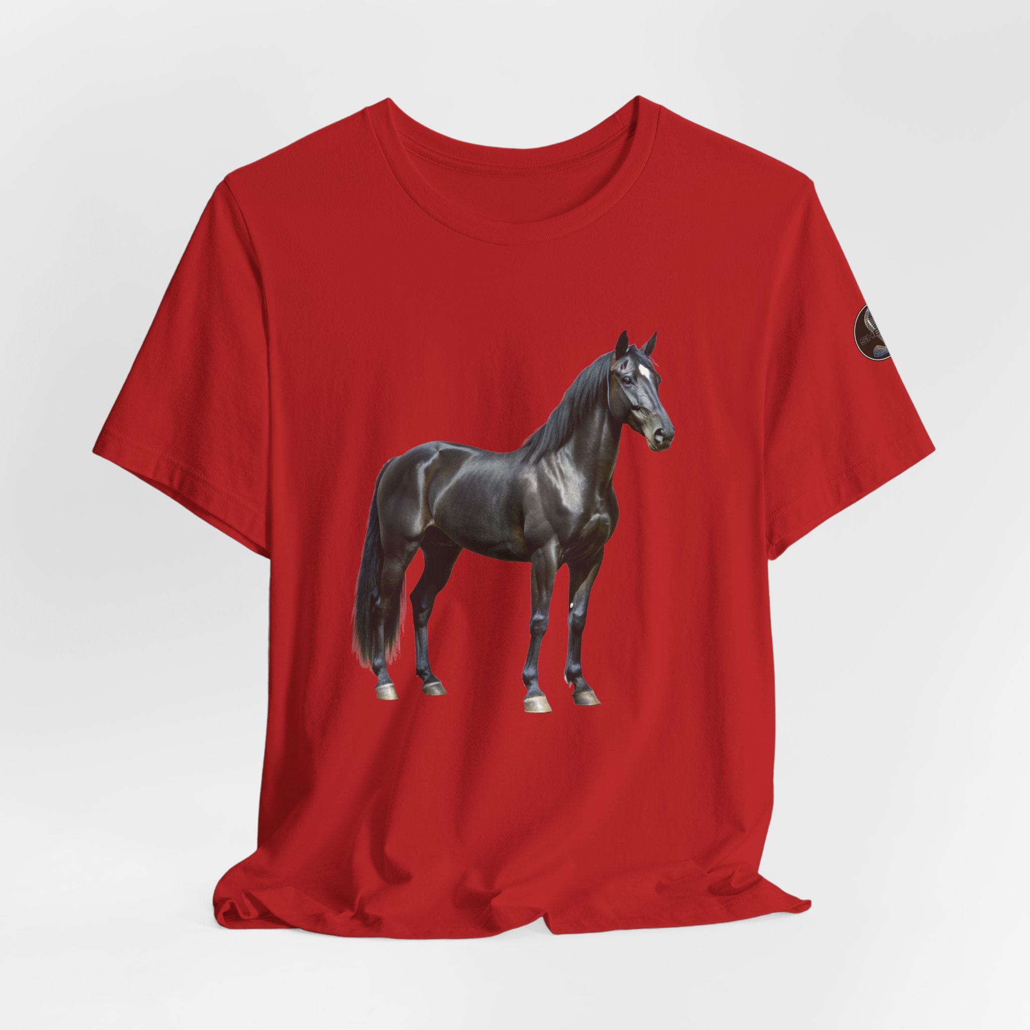 Black Mustang Horse and Classic Mustang Car Tee | Vintage Muscle Car Shirt