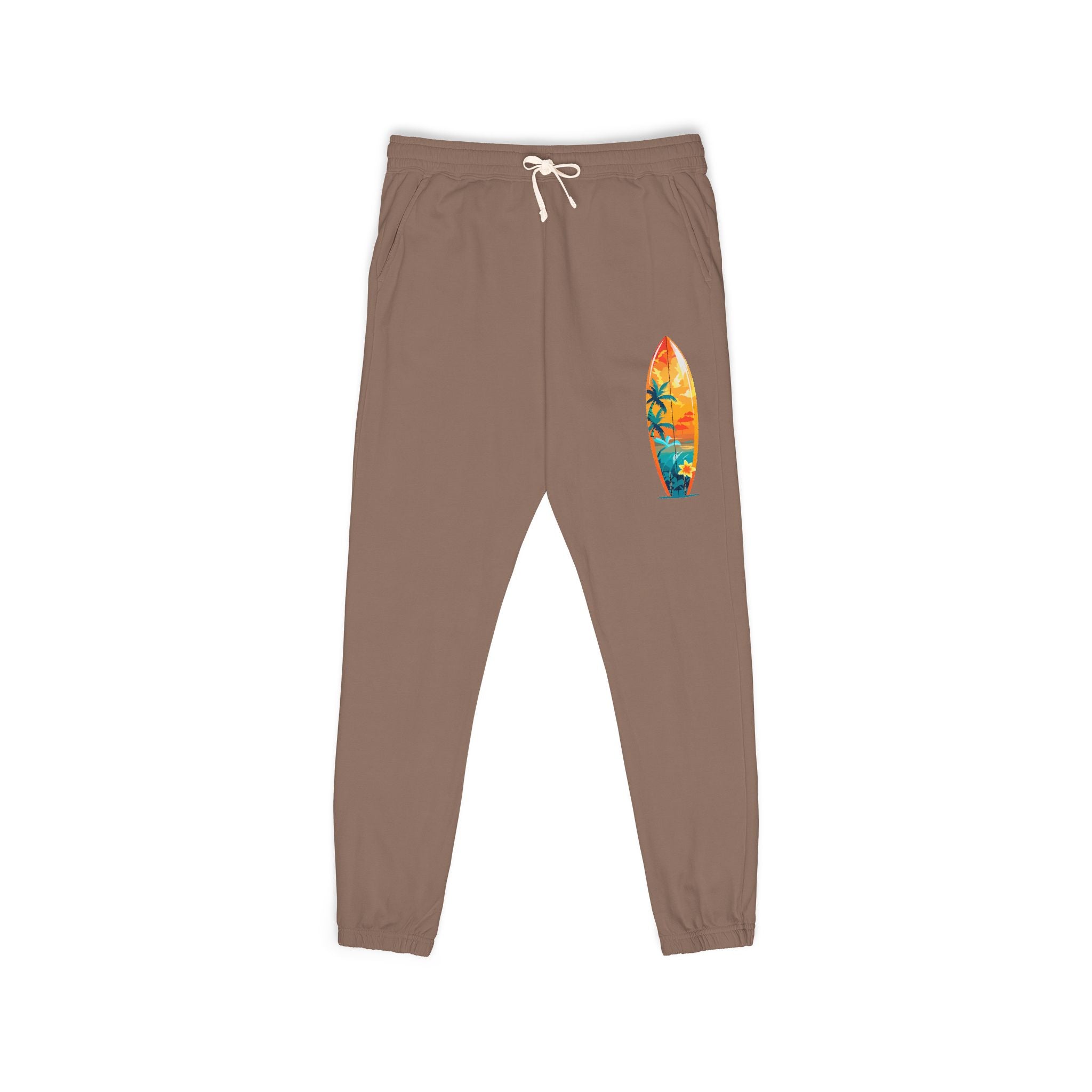 Surfboard Sunset Sweatpants Surf Graphic Fleece Joggers