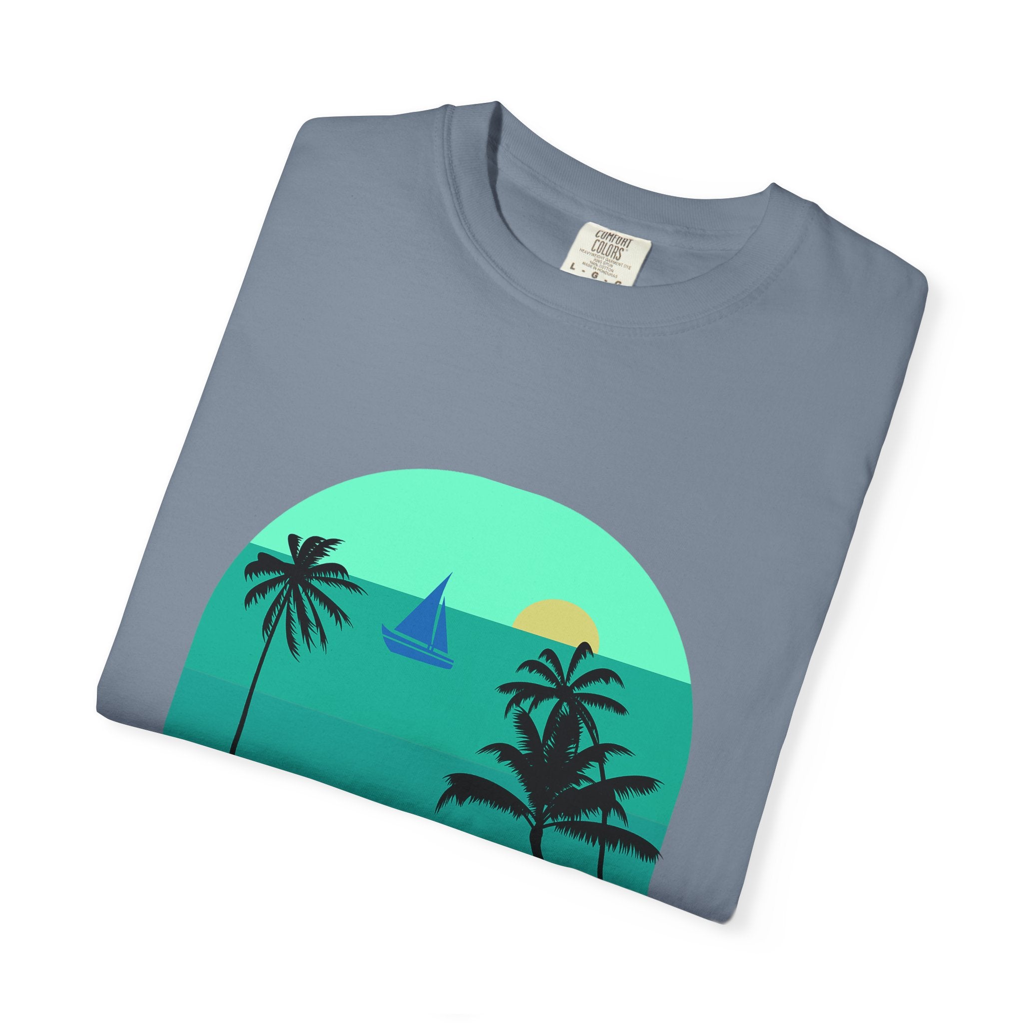 California Beach Surf T-Shirt  Retro Palm Trees & ‘SURFING’ Graphic