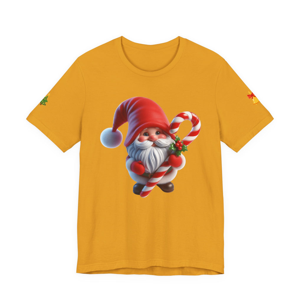 Candy Cane Gnome T-Shirt Christmas Santa Elf Tee