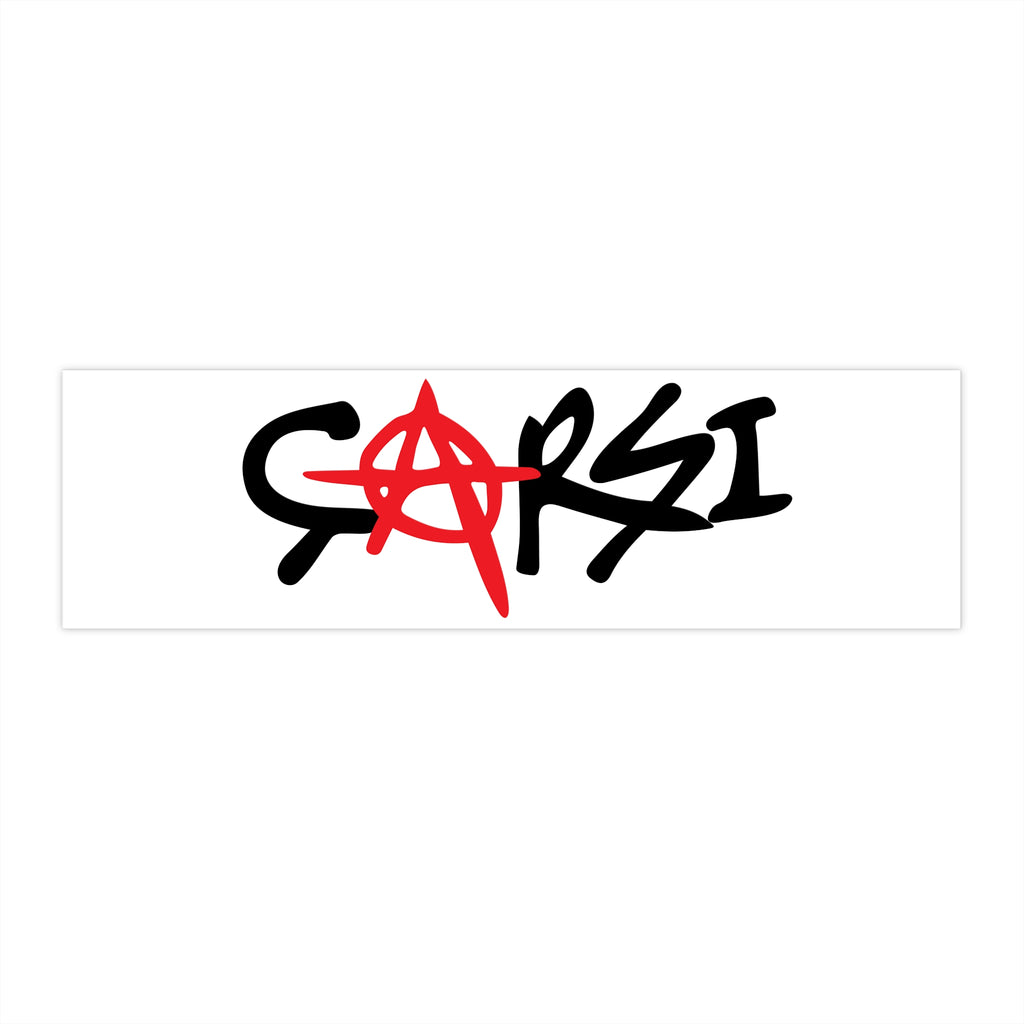 Garsi Anarchy Logo Bumper Sticker | Punk Graffiti Car Decal