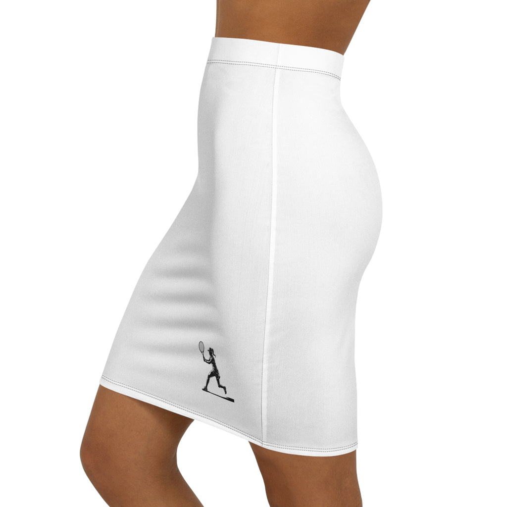 Tennis Player Pencil Skirt Women's Mid‑Waist Athletic Chic