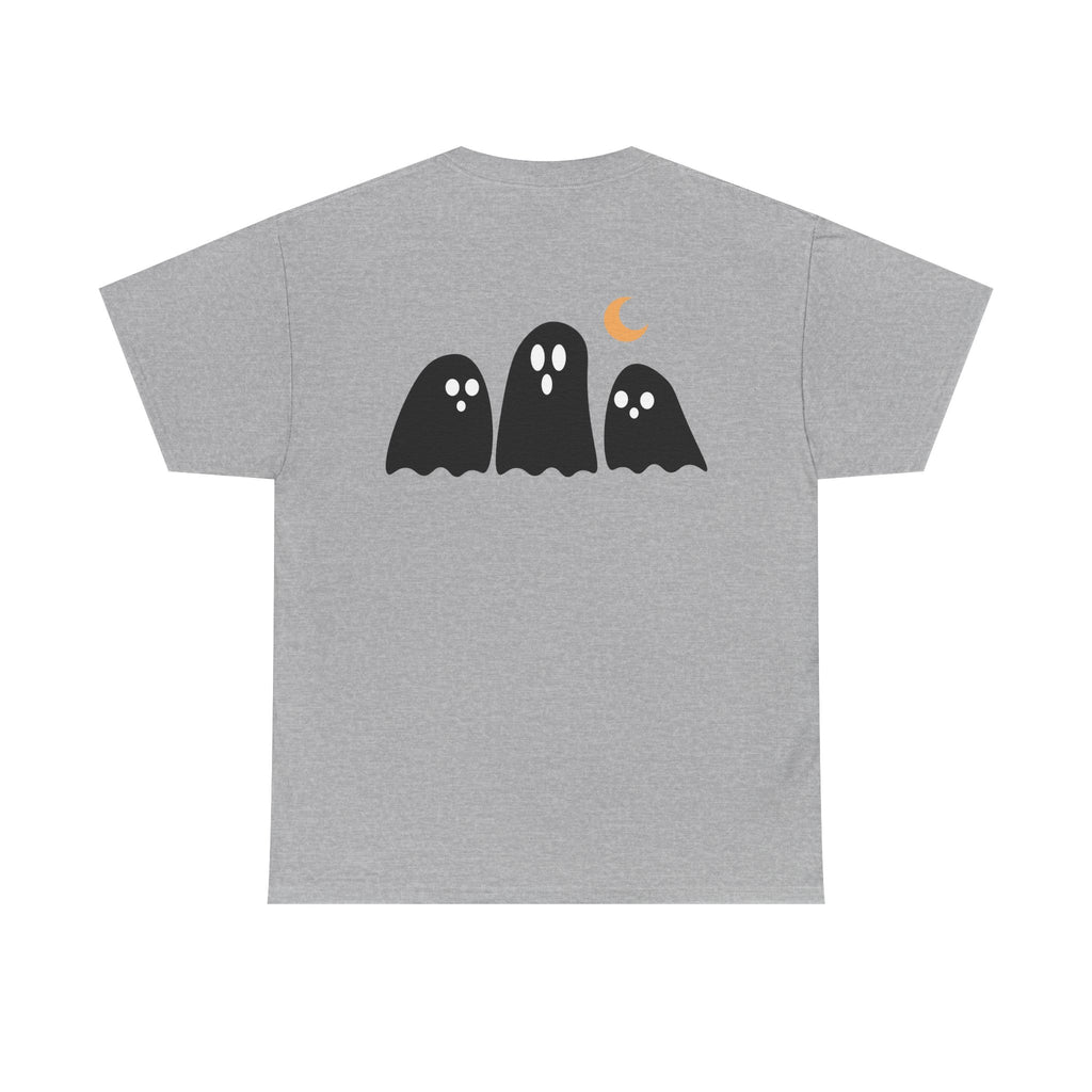 Spooky Ghost Halloween Cotton T-Shirt, Autumn Fashion Surprise for Women and Men, Unisex Tee, Scary Ghost Tee, Halloween Shirt, Fall Fashion