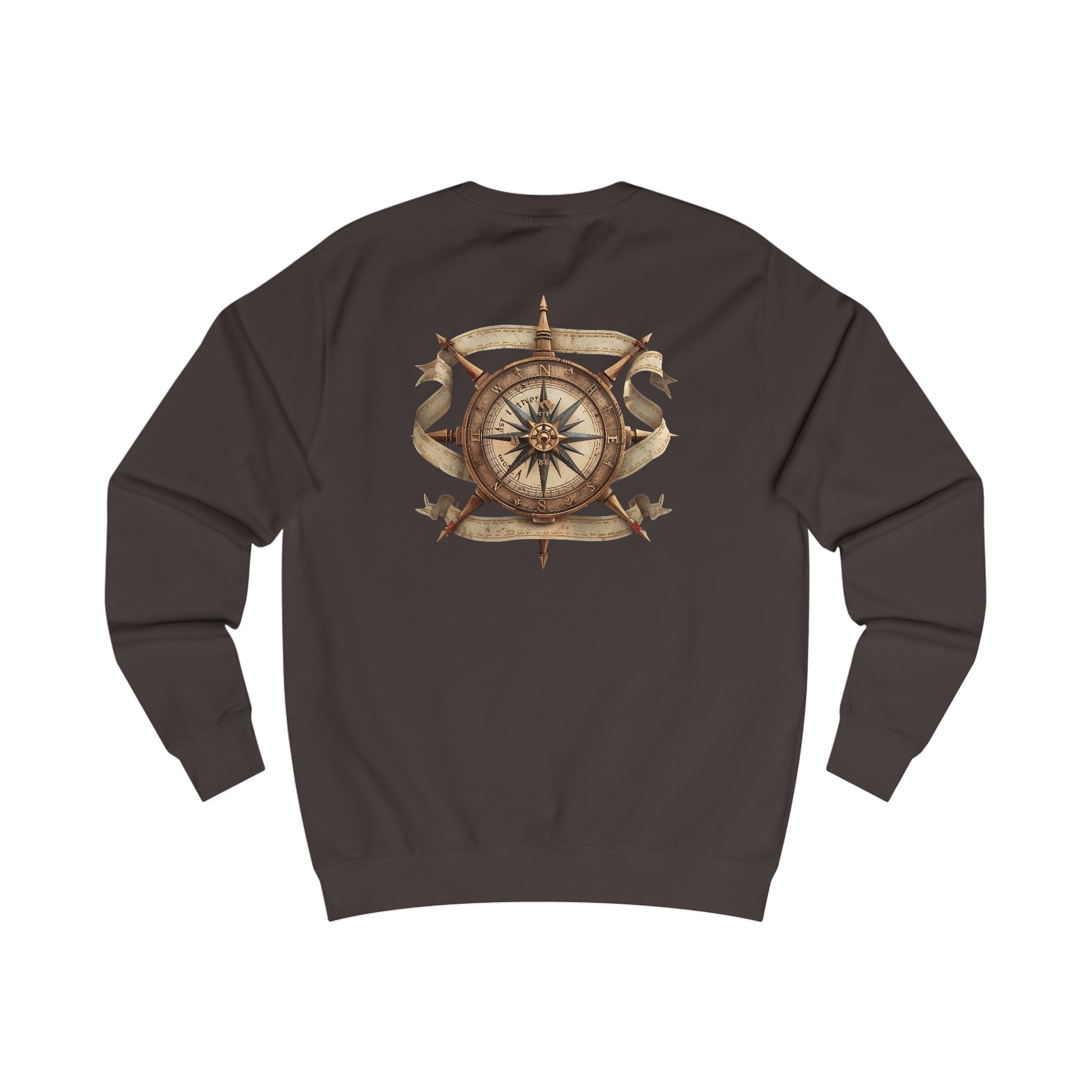 Nautical Compass Sweatshirt — Vintage Maritime Crewneck