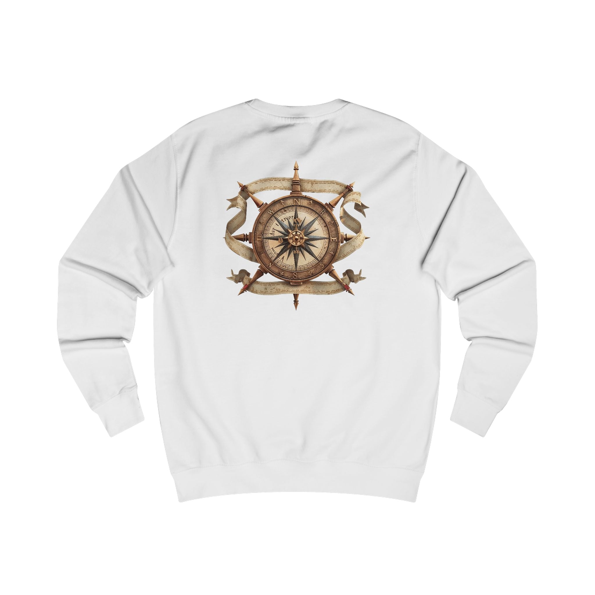 Nautical Compass Sweatshirt — Vintage Maritime Crewneck