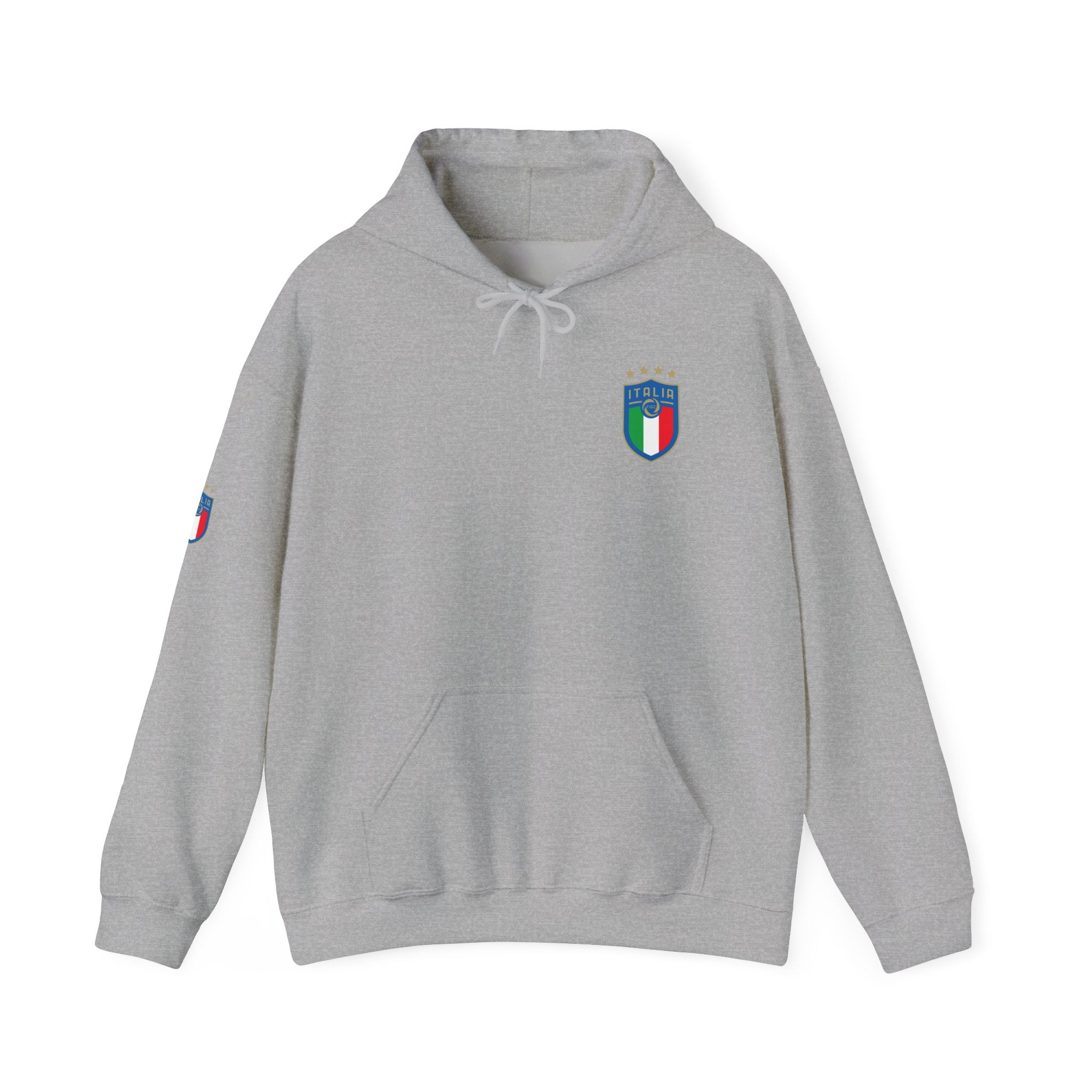 Italia Crest Hoodie Italian Flag Soccer Pullover