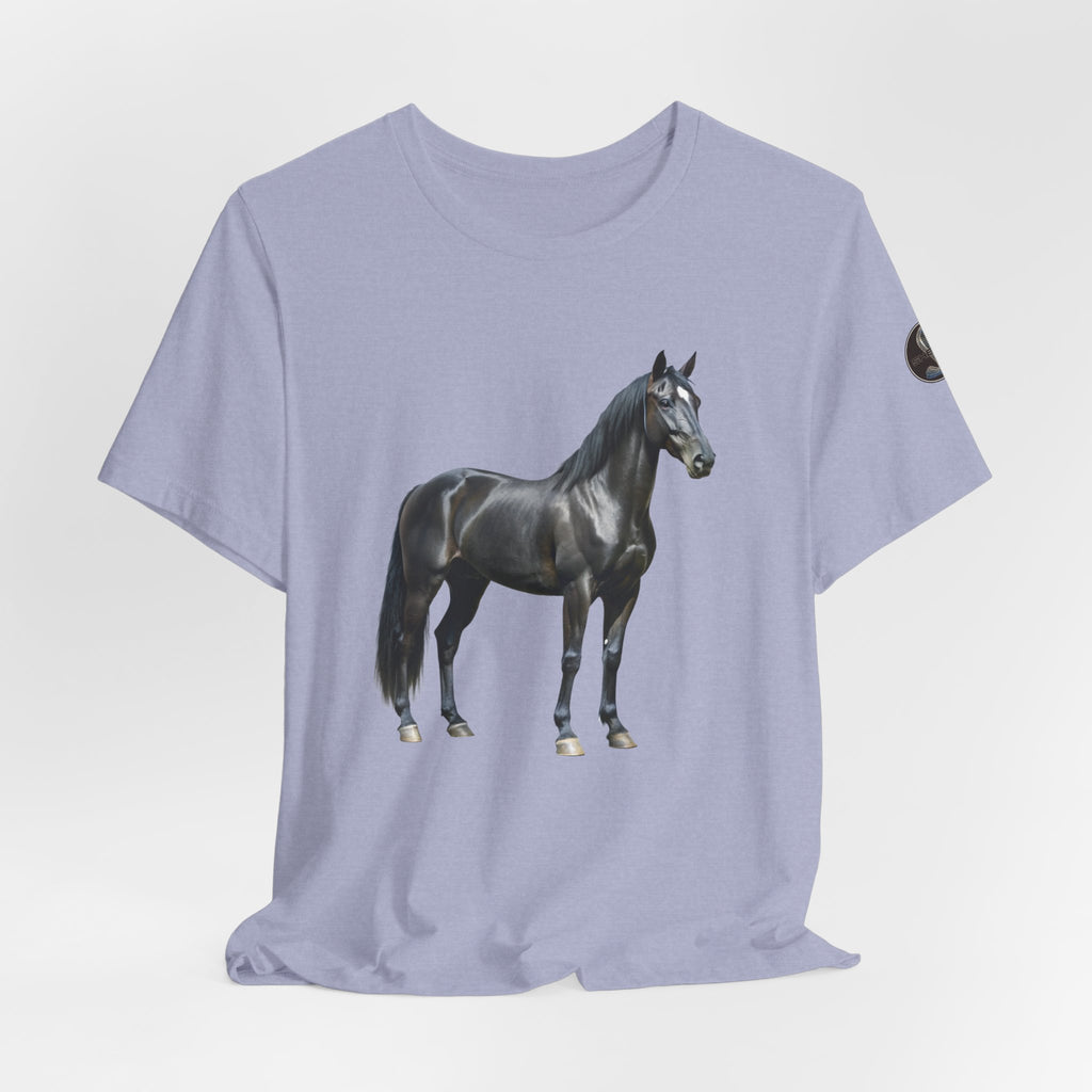 Black Mustang Horse and Classic Mustang Car Tee | Vintage Muscle Car Shirt