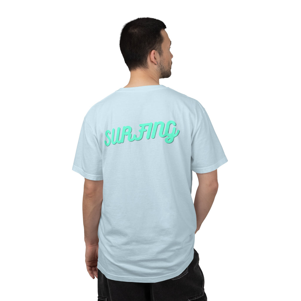 California Beach Surf T-Shirt  Retro Palm Trees & ‘SURFING’ Graphic