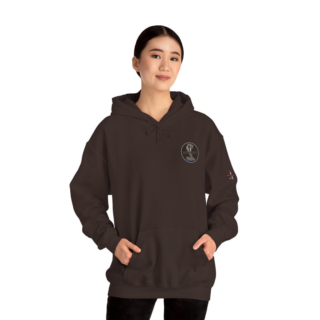 Classic Mustang Hoodie  Vintage Blue Pony Car Pullover