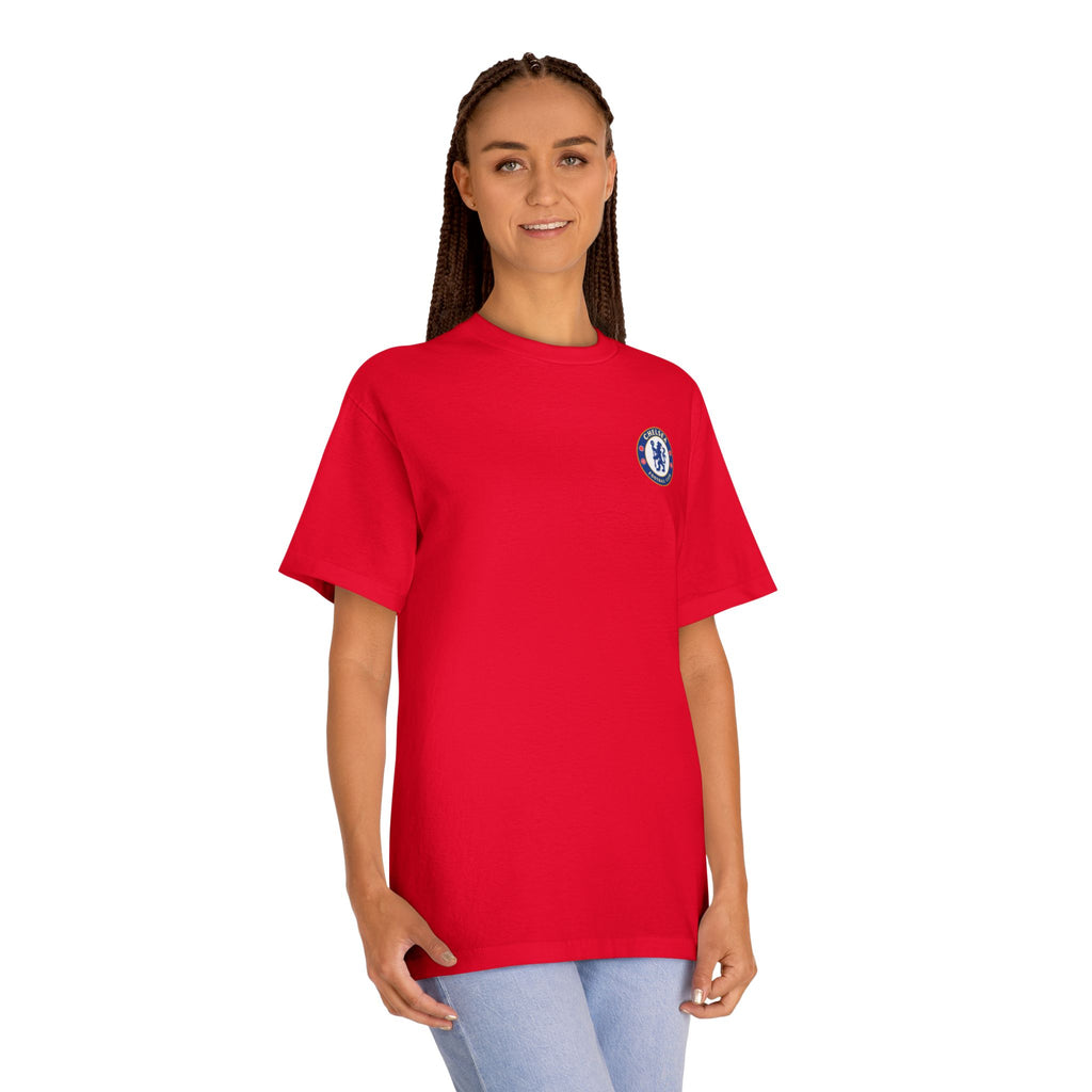 Chelsea Football Club Tee Minimal Crest Front & CHELSEA Back