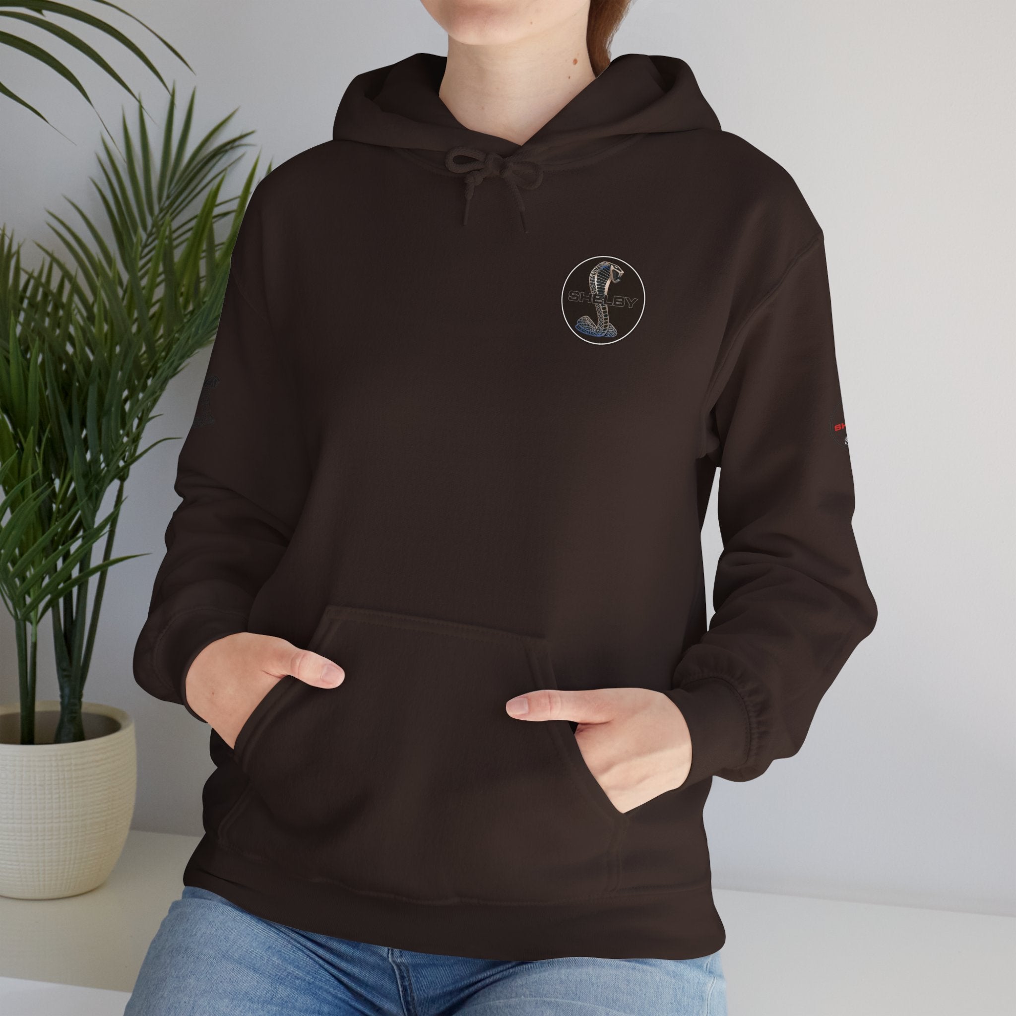 Classic Mustang Hoodie  Vintage Blue Pony Car Pullover