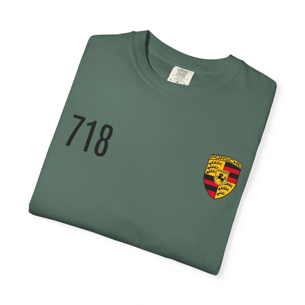 718 Shield T-Shirt — Minimal Porsche-Inspired Crest Tee - Etna Gift