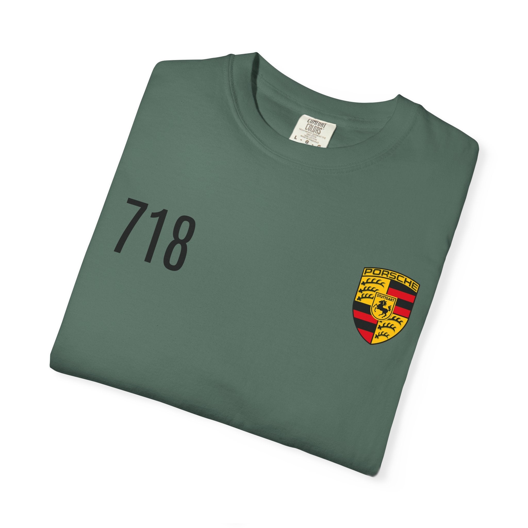 718 Shield T-Shirt — Minimal Porsche-Inspired Crest Tee - Etna Gift