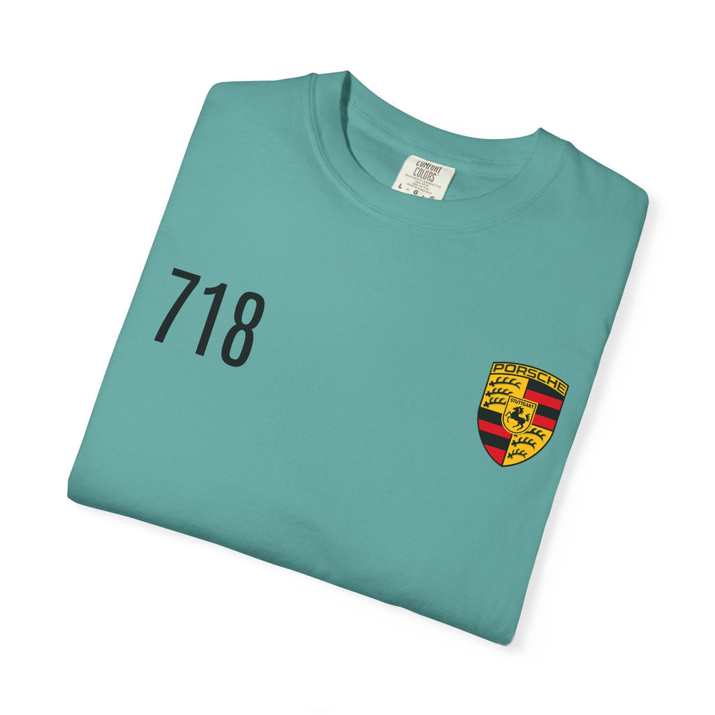 718 Shield T-Shirt — Minimal Porsche-Inspired Crest Tee - Etna Gift