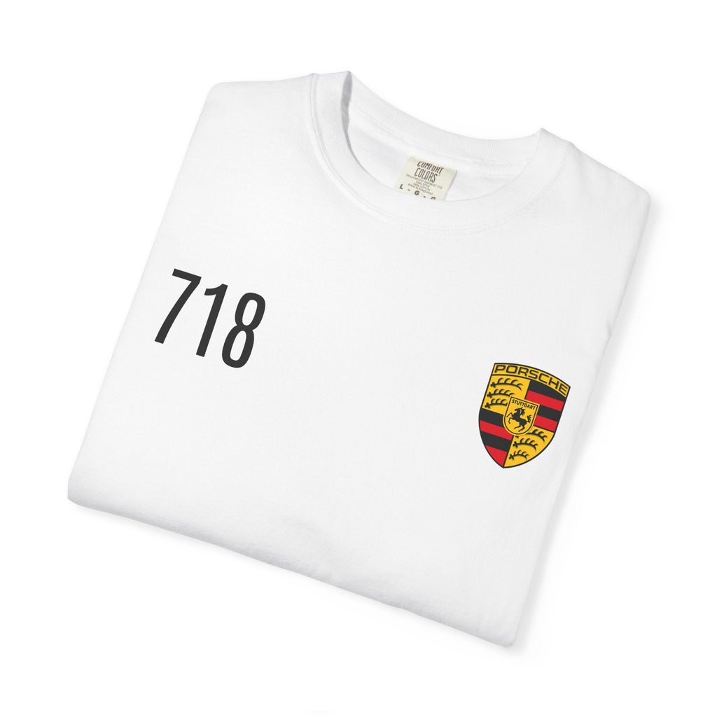718 Shield T-Shirt — Minimal Porsche-Inspired Crest Tee - Etna Gift