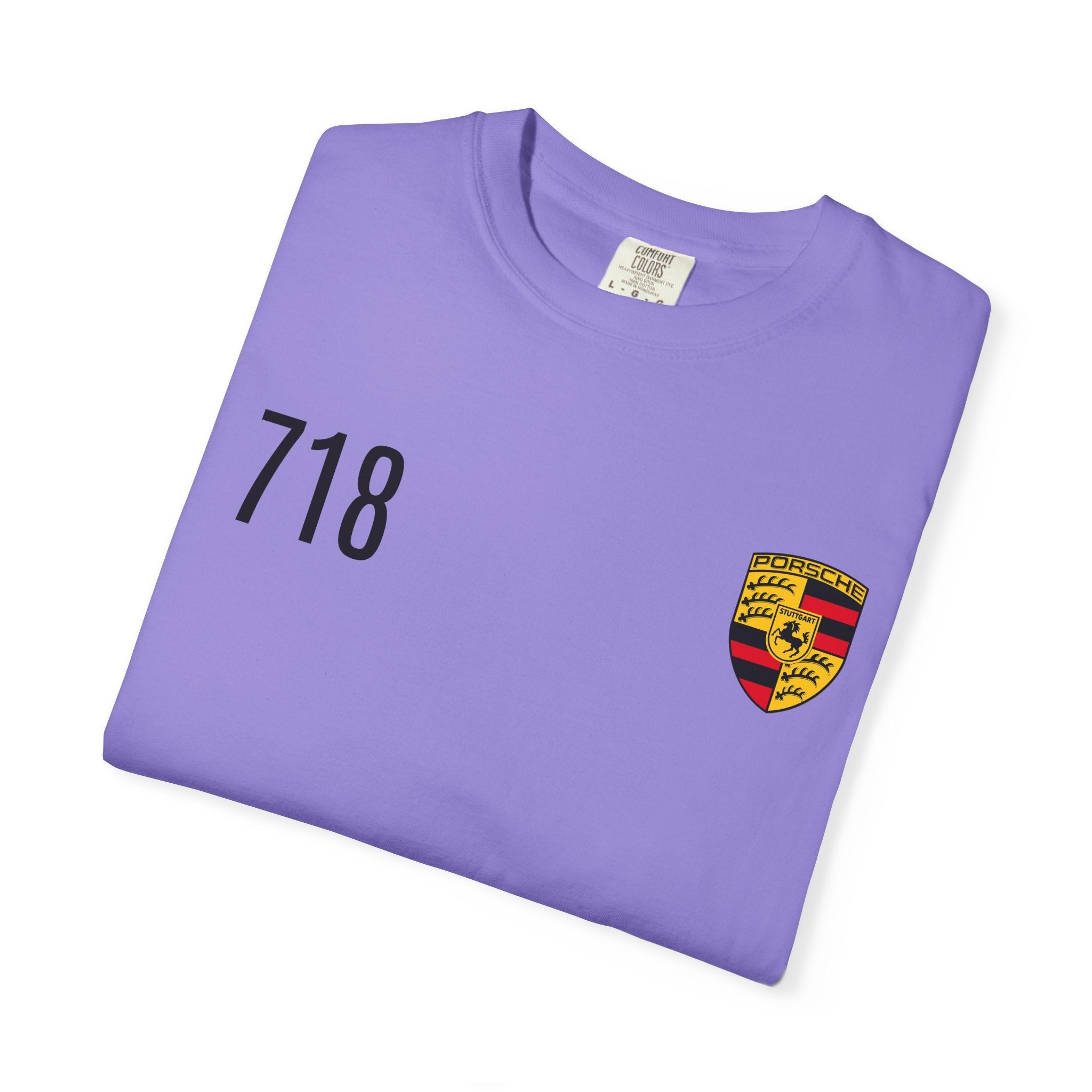 718 Shield T-Shirt — Minimal Porsche-Inspired Crest Tee - Etna Gift