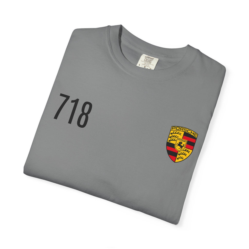 718 Shield T-Shirt — Minimal Porsche-Inspired Crest Tee - Etna Gift
