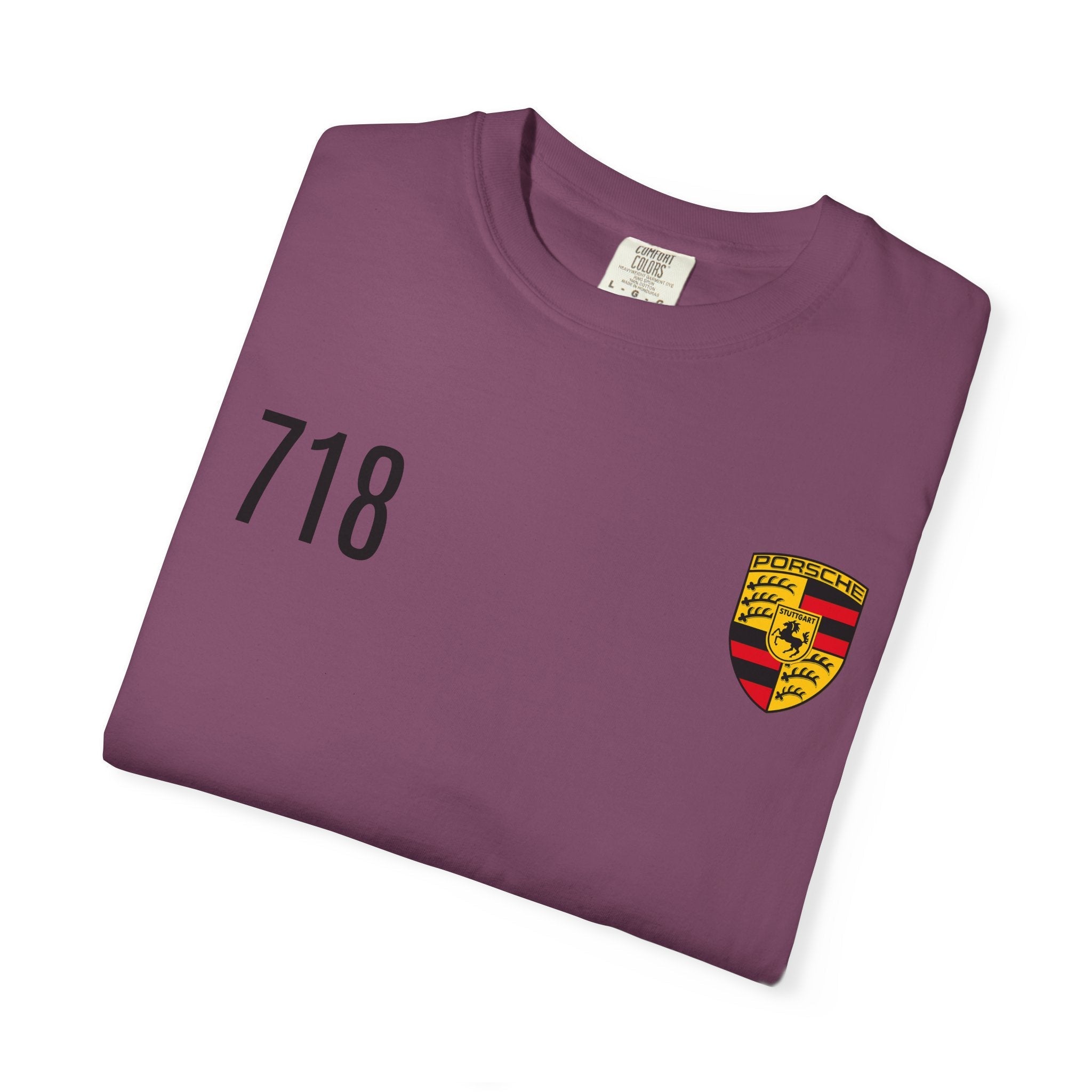 718 Shield T-Shirt — Minimal Porsche-Inspired Crest Tee - Etna Gift